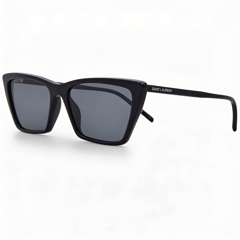 Gafas de sol Yves Saint Laurent Minimalist Classic de plástico negro no polarizadas para mujer de 54 mm