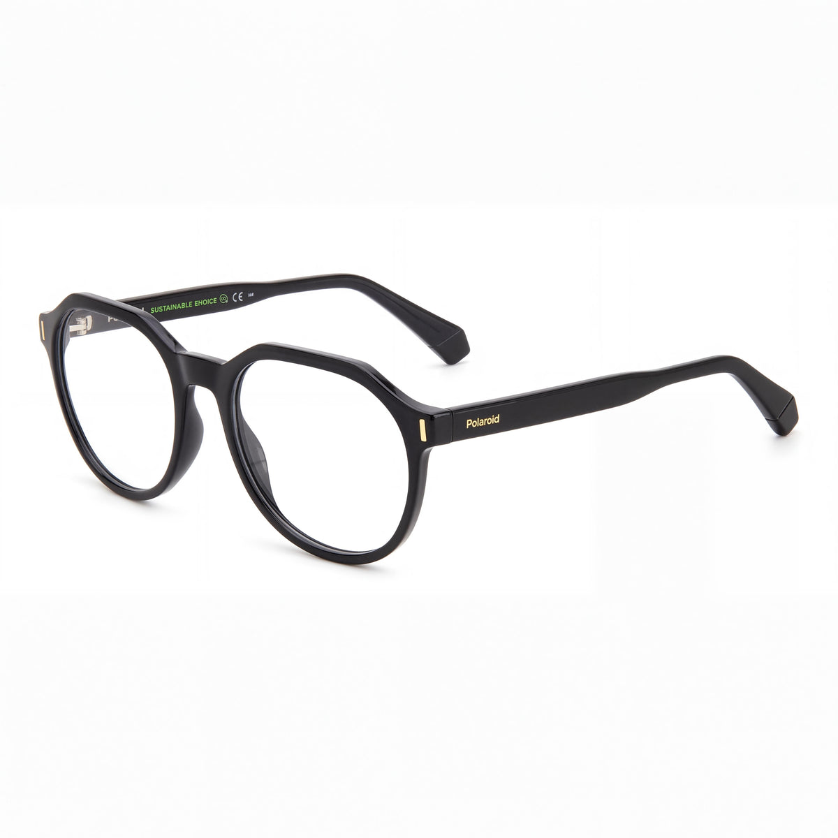 Gafas de sol Polaroid modernas unisex con montura de poliamida negra, lentes de policarbonato no polarizadas y 52 mm de ancho de lente, Photo 1