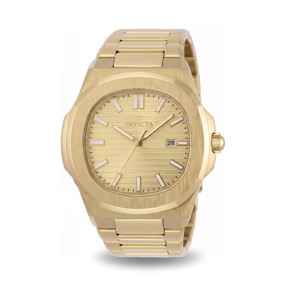 Reloj unisex Invicta Speedway 48520 de acero inoxidable dorado con pulsera de cuarzo, 41 mm y resistente al agua hasta 5 ATM.