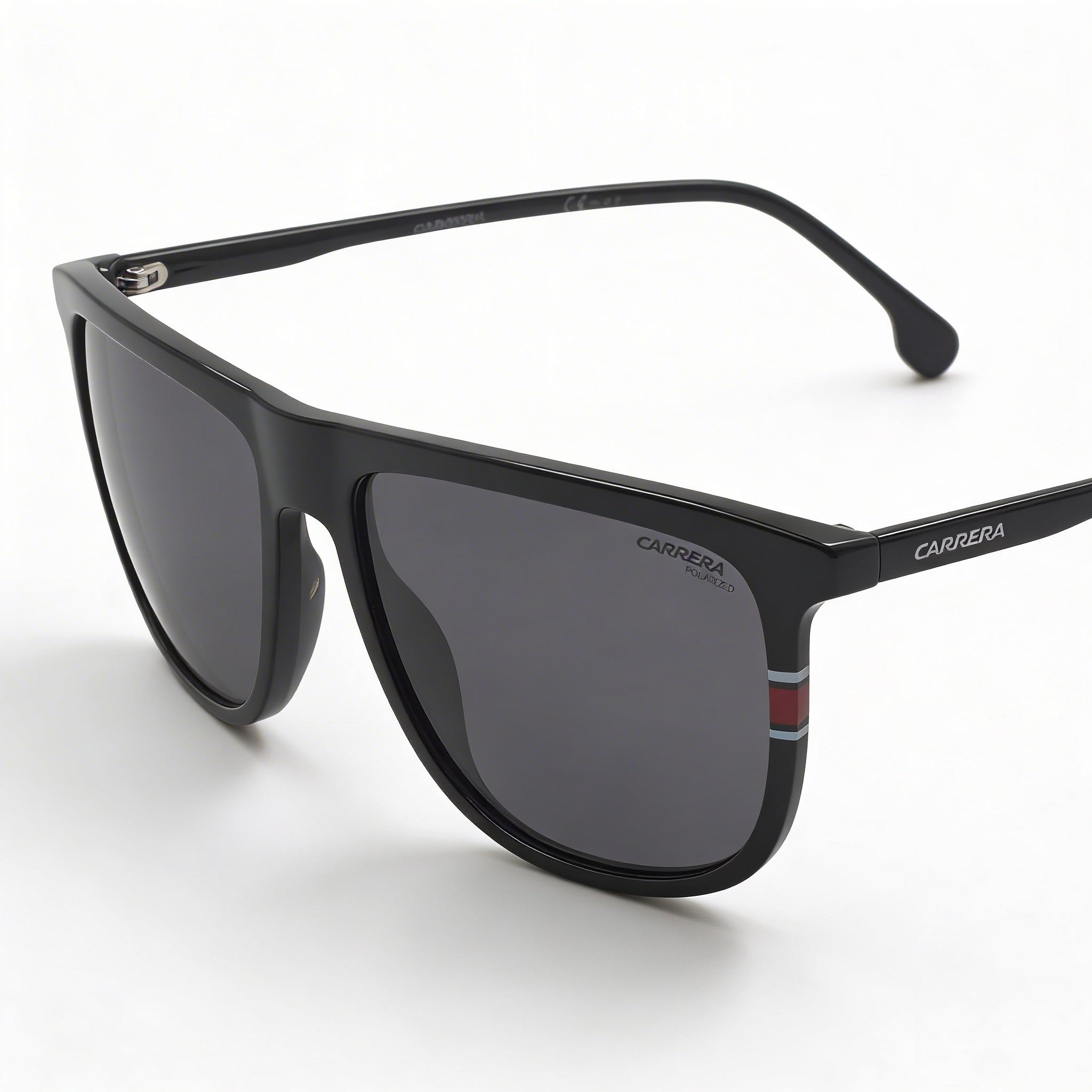 Gafas de sol unisex Carrera 218/S con montura de plástico negra y lentes polarizadas grises, 100 % protección UV, 58 mm, Photo 1