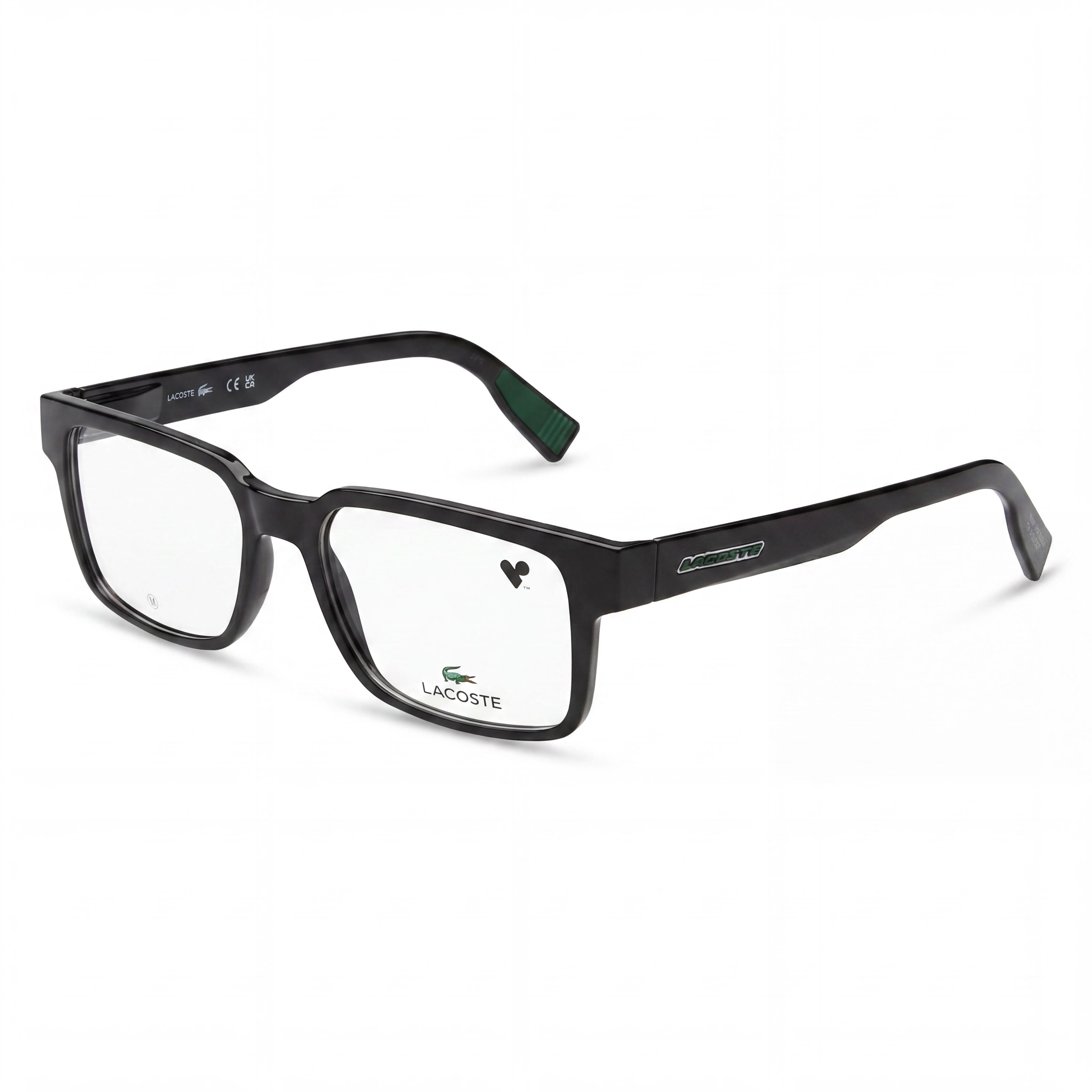 Lacoste Modern Unisex Black Iniettato Frame Eyewear with Black Polycarbonate Non-Polarised Lenses 53, Photo 1