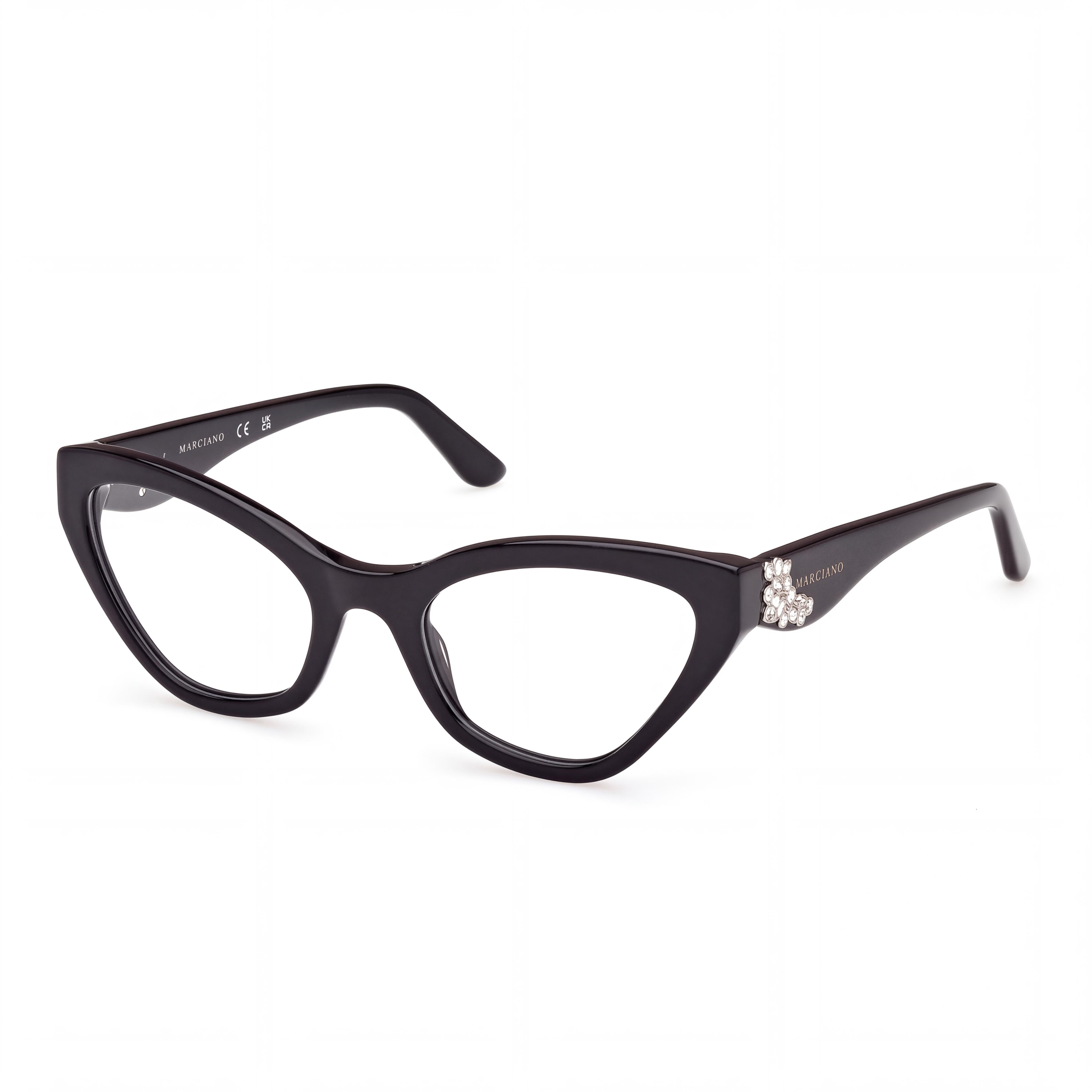 GUESS by Marciano Gm50038 Women's Shiny Black Plastic Frame Eyewear with Polycarbonate Lenses 53-21-140mm, Photo 1