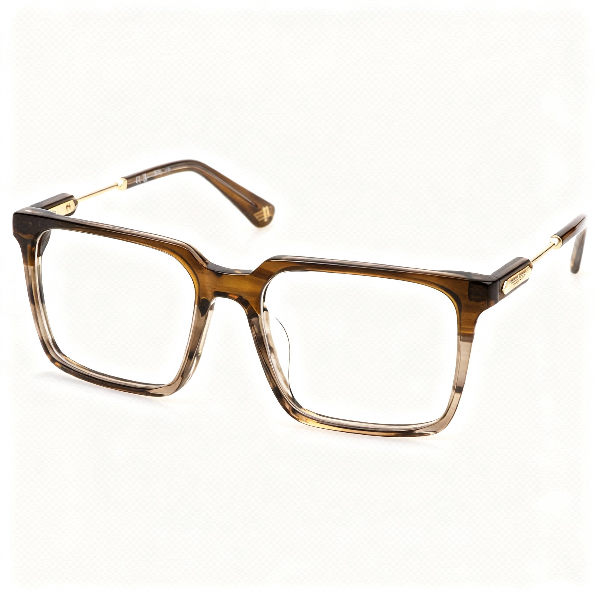 Police Casual Model Unisex Multicoloured Optical Frames with Plastic Lenses, Ready for Prescription, 53mm Lens Width