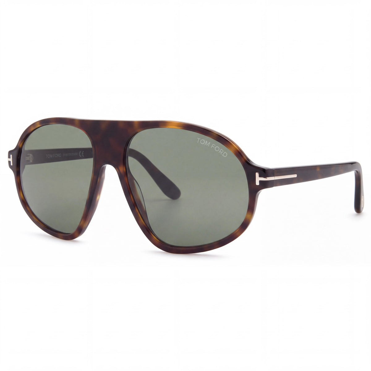 Gafas de Sol Tom Ford Erol FT1178 para Hombre, Estilo Aviador, Montura de Plástico Marrón Oscuro Brillante, Lentes Verdes No Polarizadas, 100% Protección UV, 58mm, Photo 1