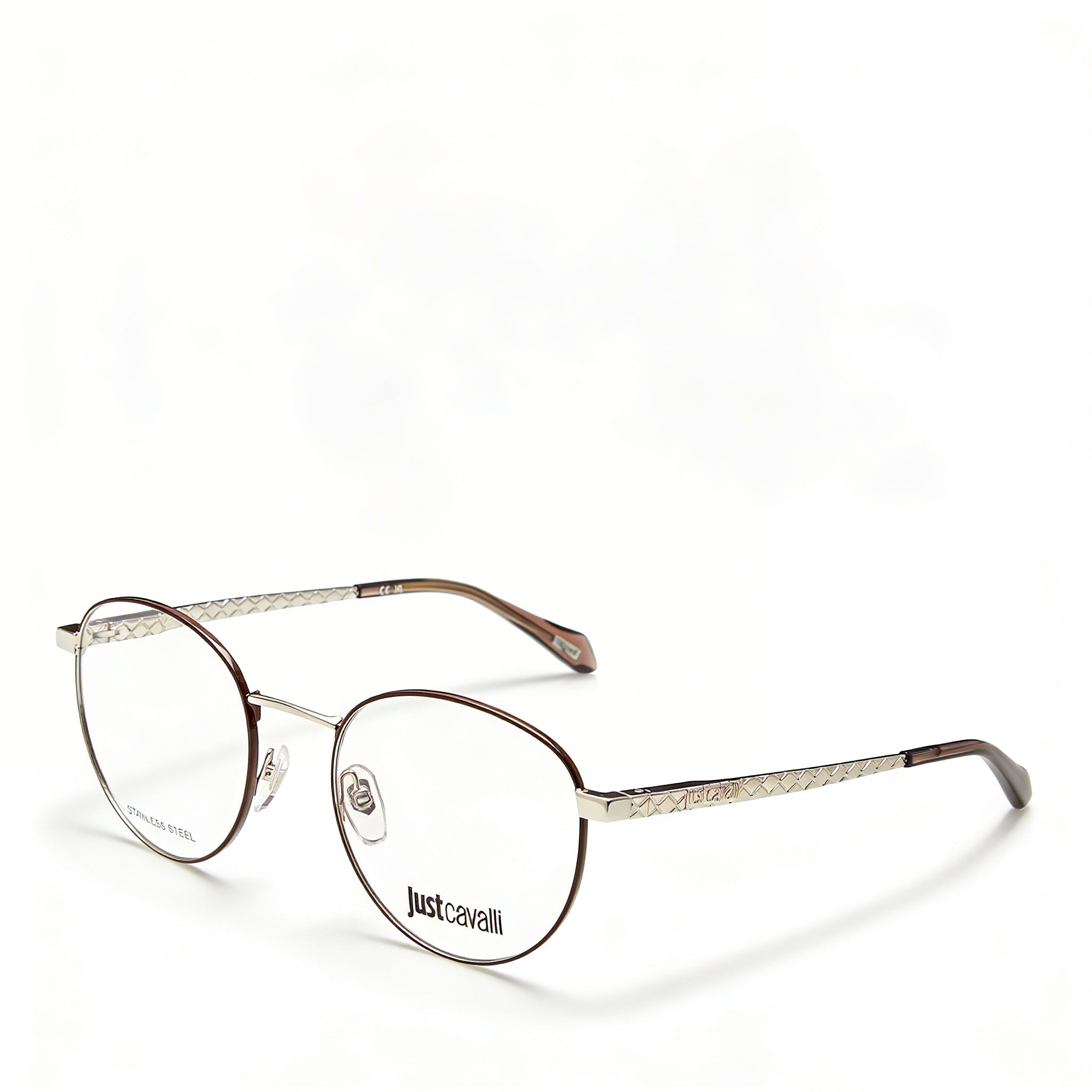Gafas clásicas Just Cavalli para mujer, color de la montura: paladio brillante y marrón, color de las lentes: marrón, lentes de policarbonato, 51 mm, Photo 1