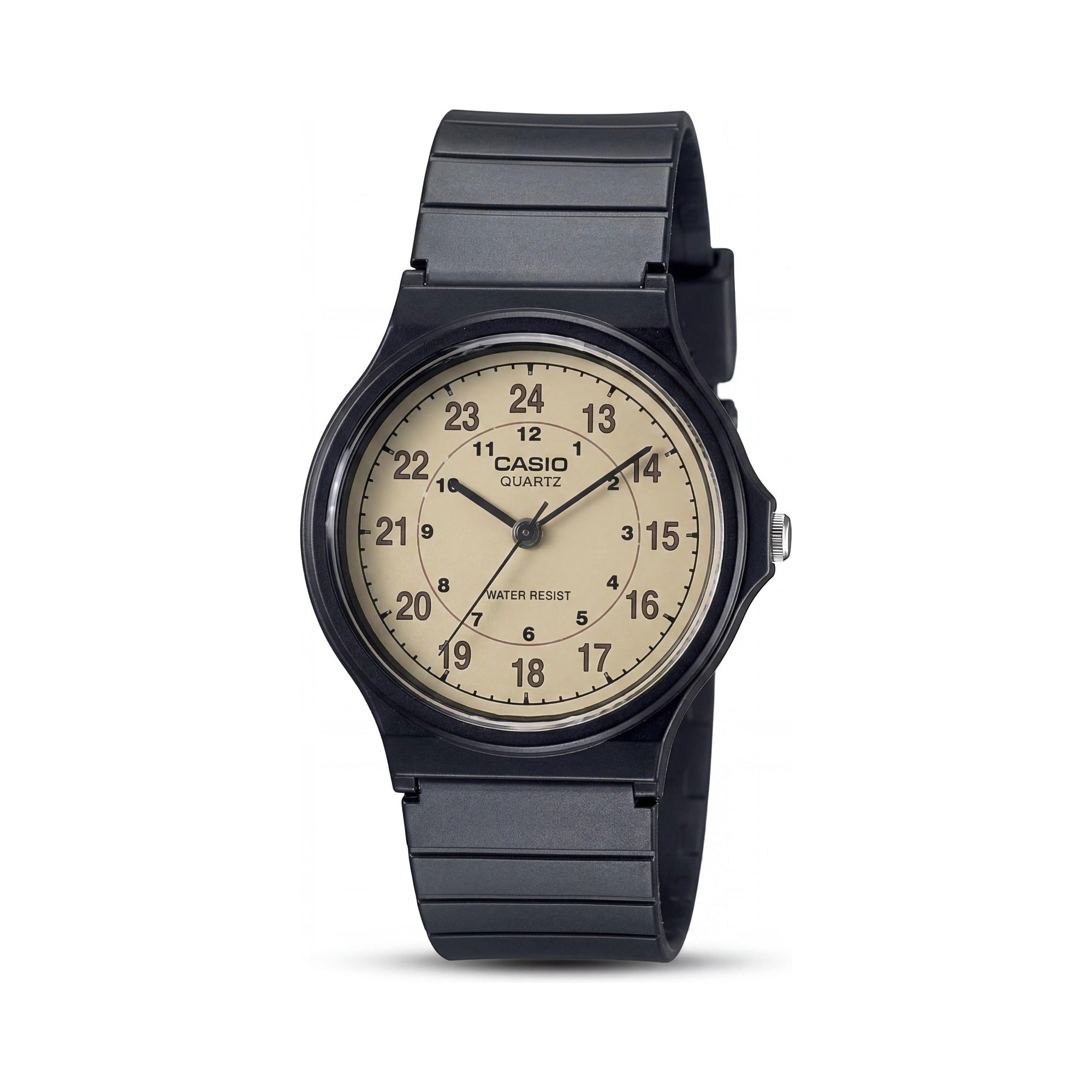 Casio MQ-24-9B Men's Gold Black Analog Watch with Resin Case, 30M Water-Resistant & Quartz Movement, 38mm, Photo 1
