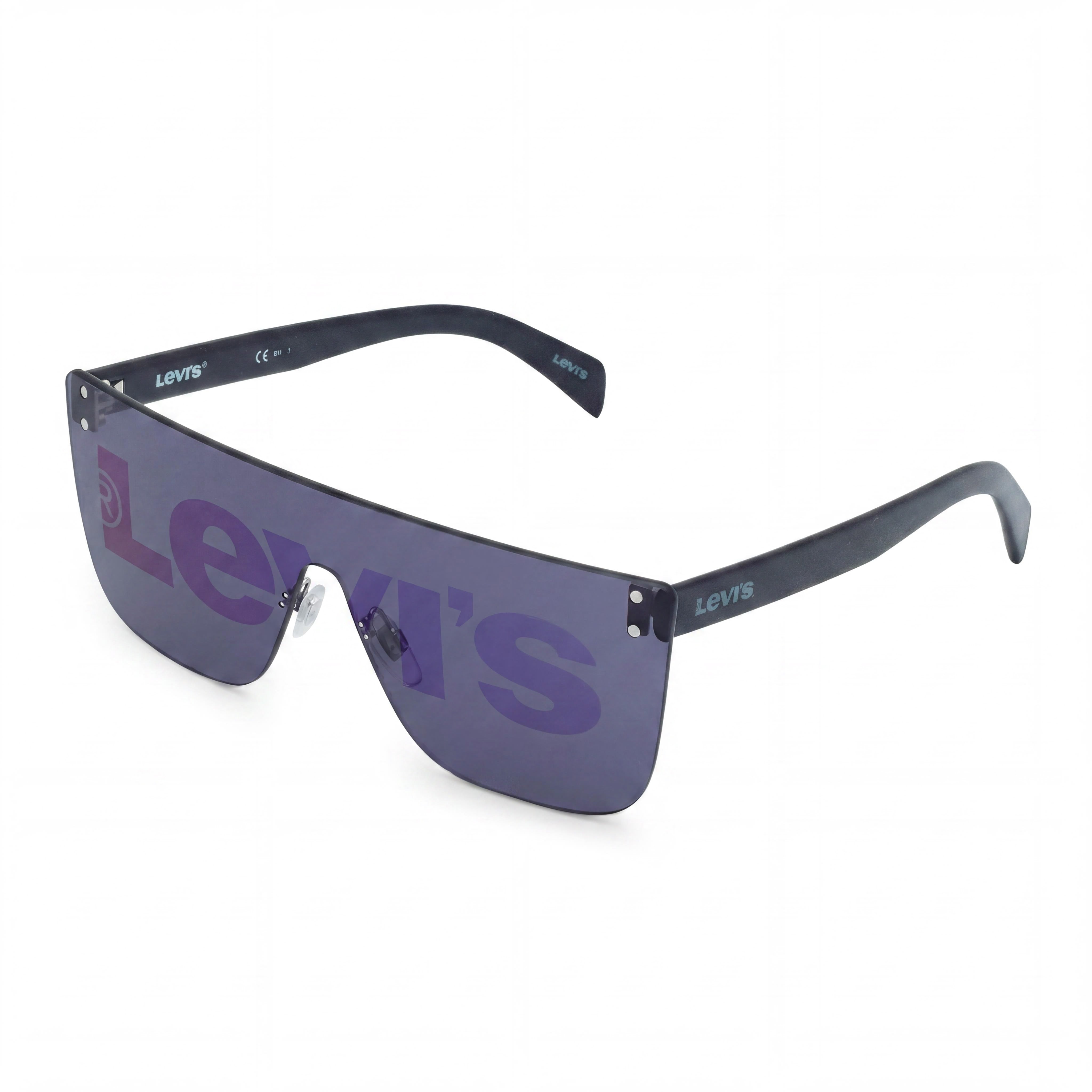 Levi's Lv 1001/S Unisex Grey Polyamide Non-Polarized Sunglasses with Blue Lenses, 100% UV Protection 99mm, Photo 1