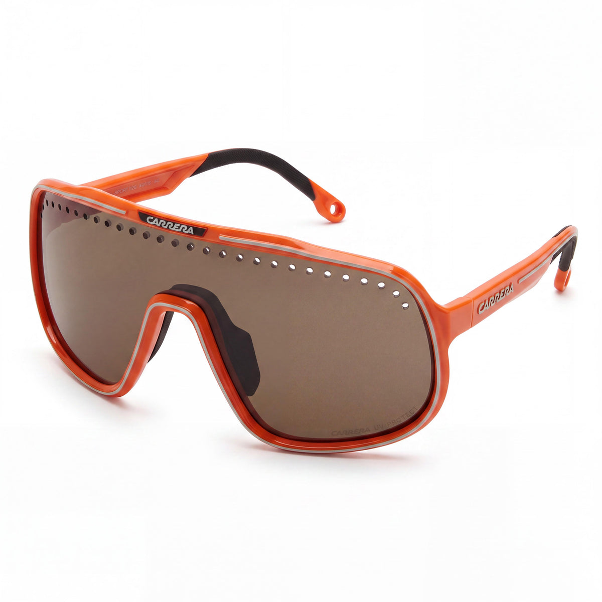 Gafas de sol Carrera Classic unisex, montura de plástico naranja y gris, lentes de policarbonato gris no polarizadas con protección UV, Photo 1
