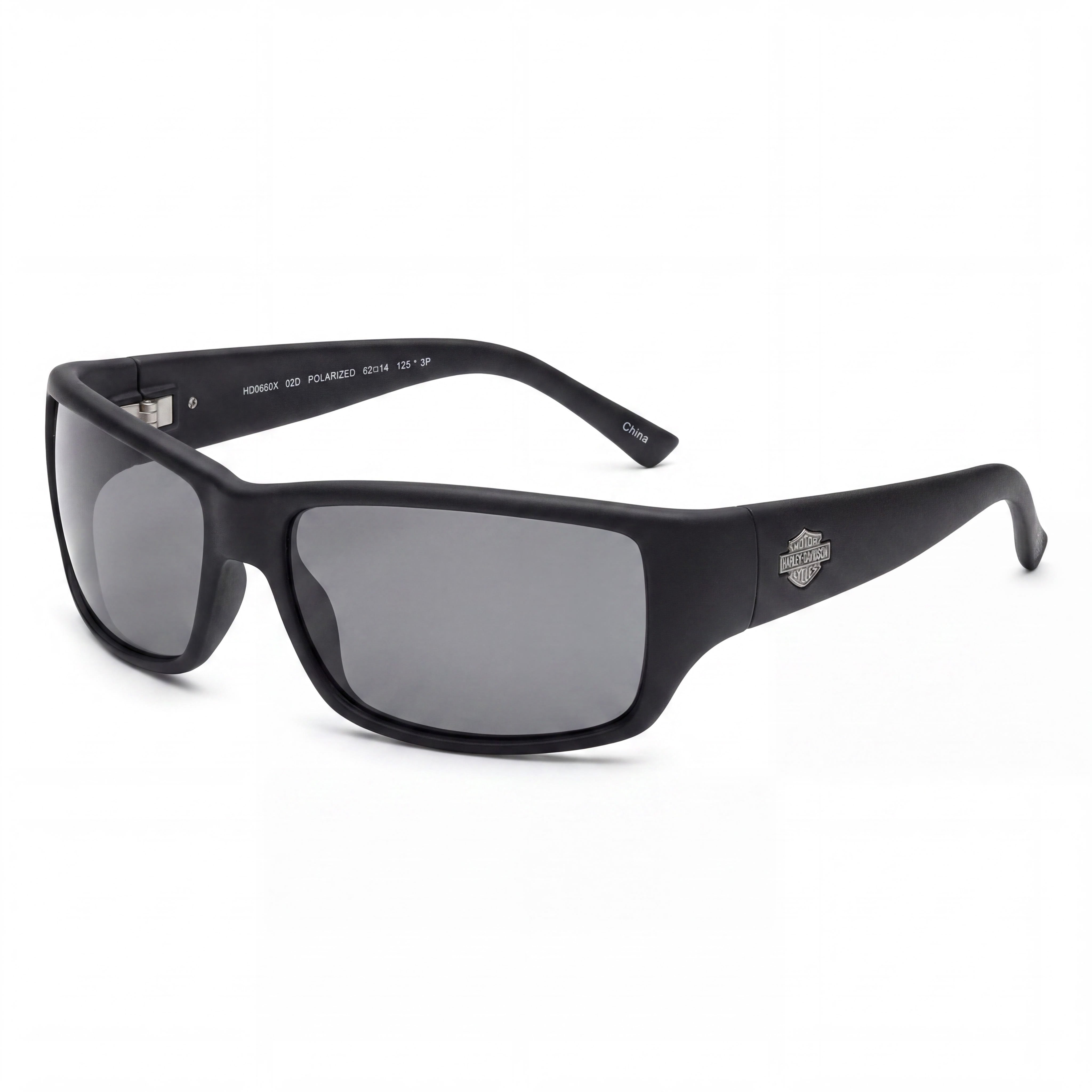 Harley-Davidson Hd0860x Men's Rectangle Polarized Polycarbonate Sunglasses Matte Black 62-14-37, Photo 1