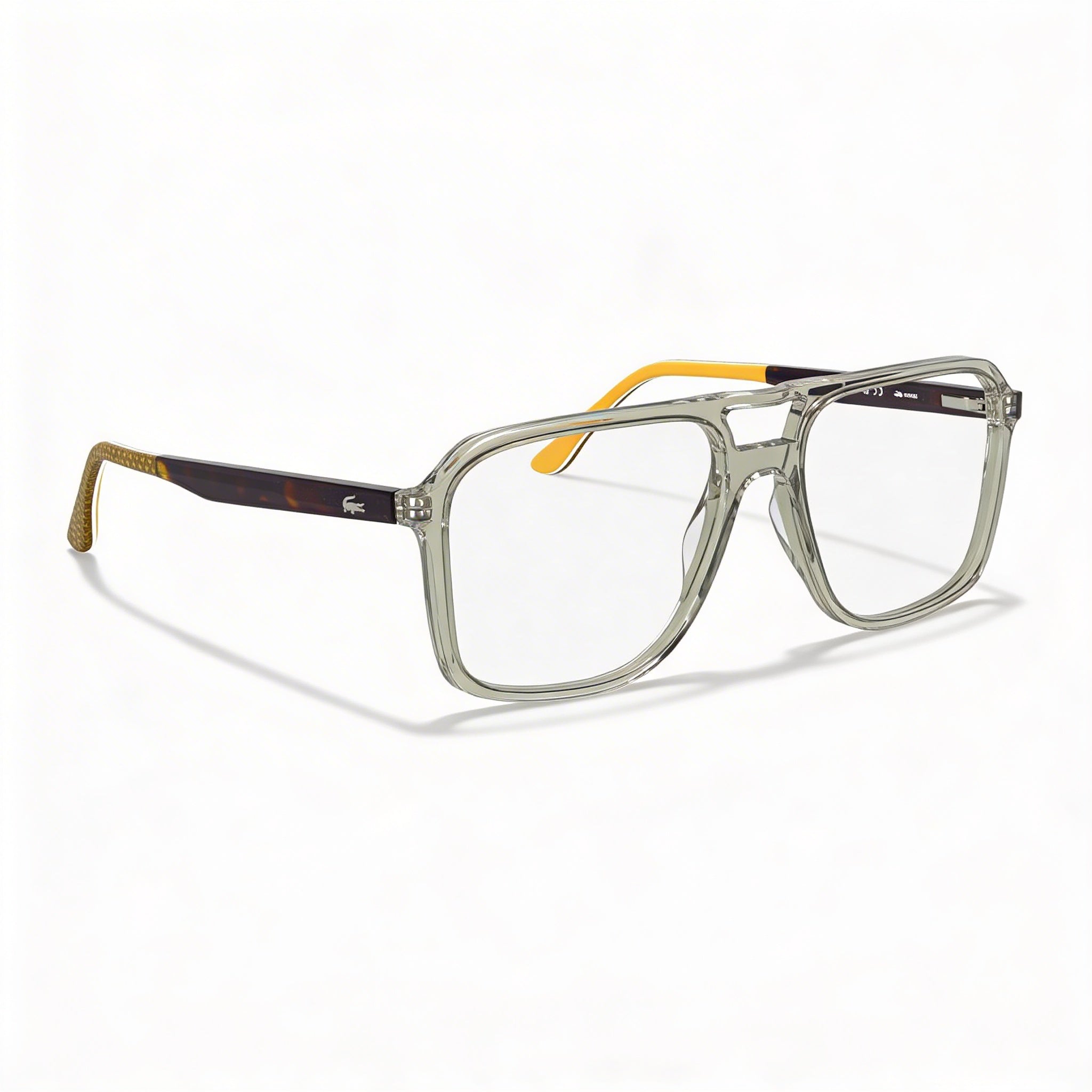 Lacoste Casual Unisex Transparent Grey Acetate Eyeglasses with Transparent Lenses 58mm, Photo 2