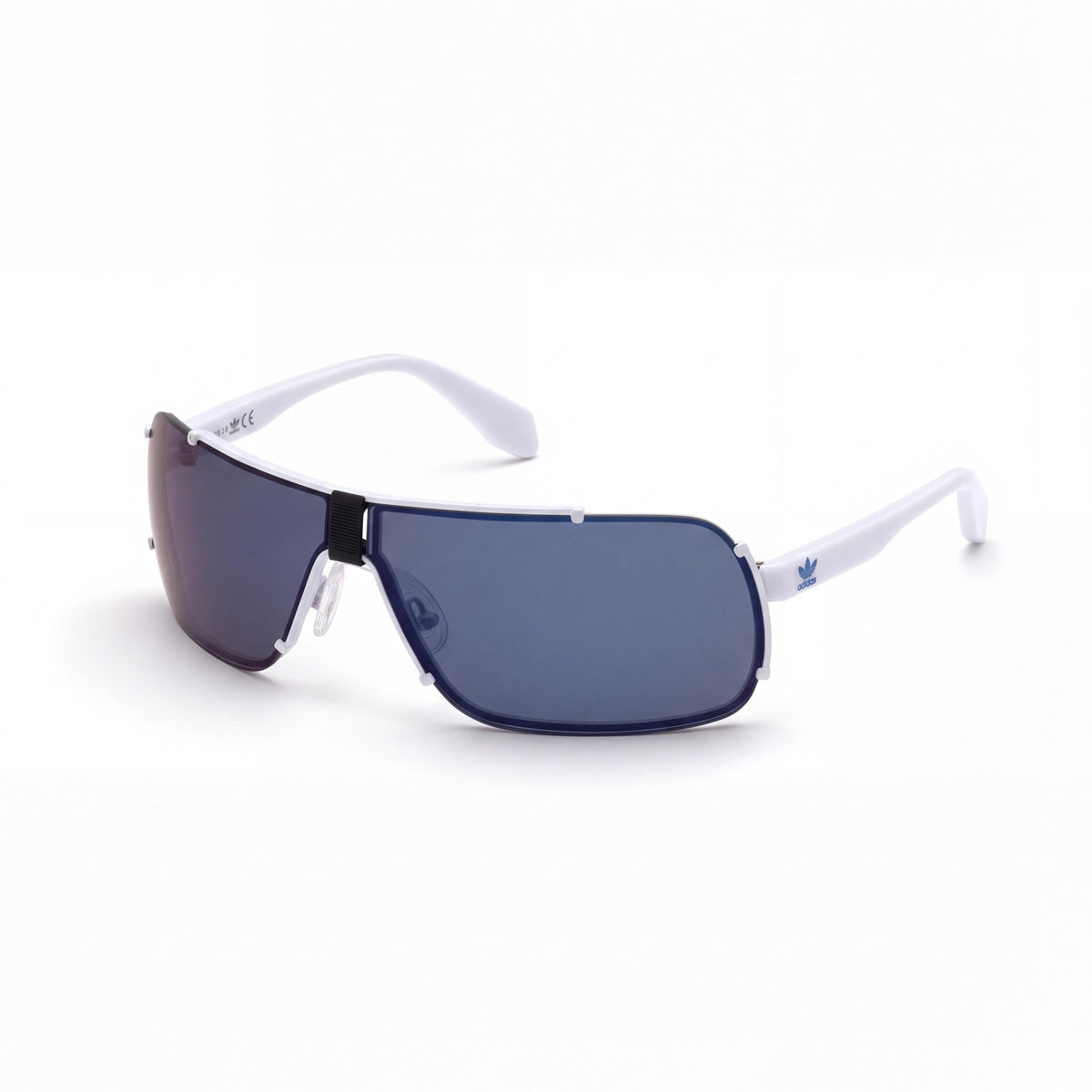 adidas Originals OR0030 Men's Sunglasses, White Metal Frame, Shield Style, Non-Polarized, 75mm Lens, Photo 1