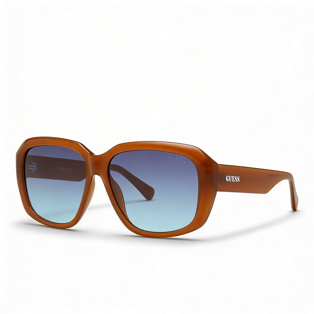 Guess Women's Cat Eye GU8233 Orange Plastic Frame Blue Gradient UV Protection Sunglasses 58mm