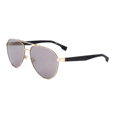 Hugo Boss Modern Unisex Gold Black Yellow Blue Shaded Alloy Steel Frame Polycarbonate Lens 60mm UV Protection
