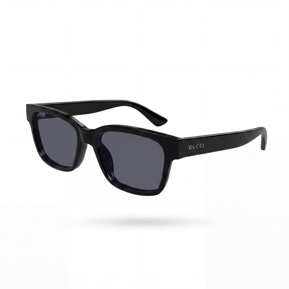 Gucci GG1716S Casual Unisex Full Rim Rectangle Black Grey INJECTION Non-Polarized Sunglasses 54-18-145mm