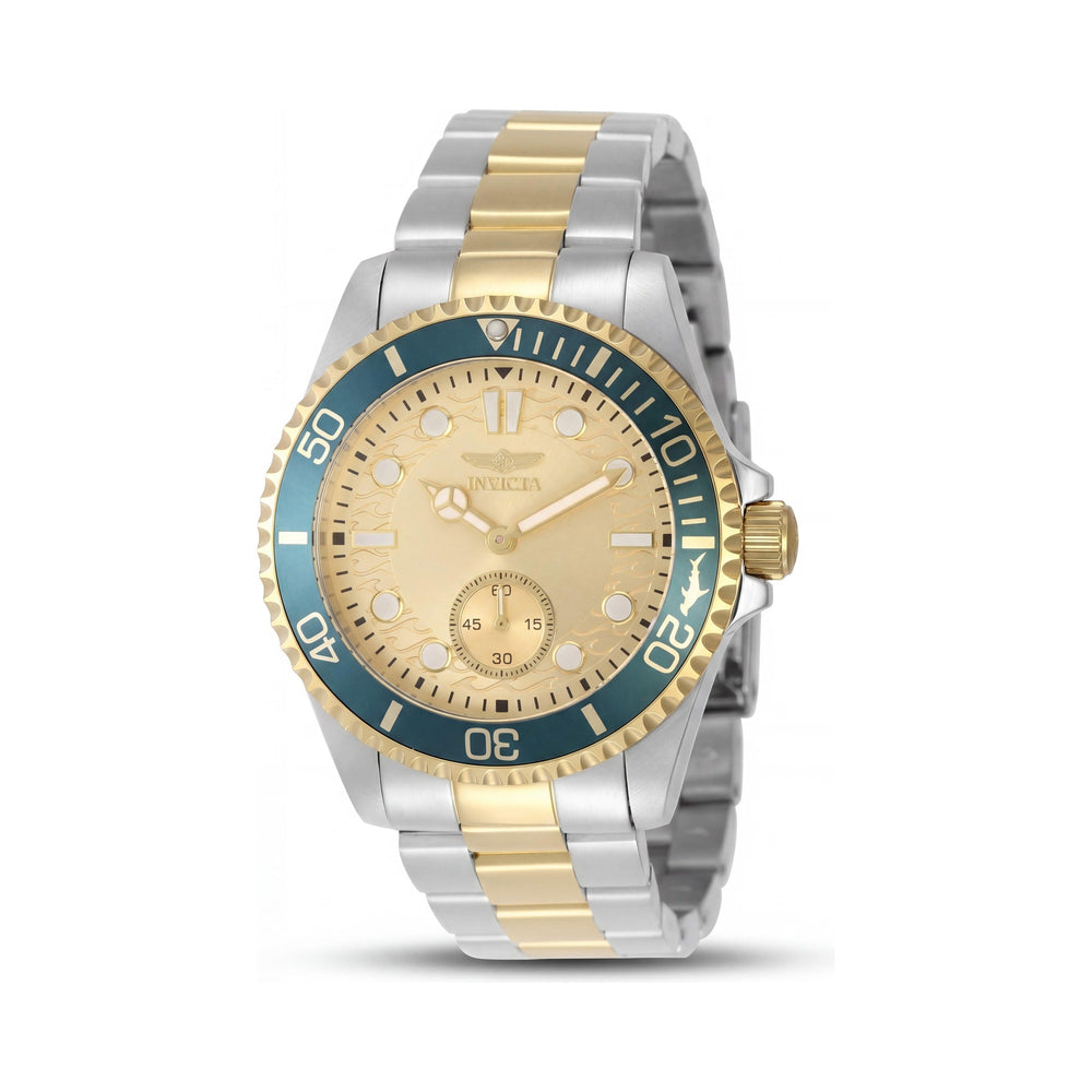 Invicta Pro Diver 49425 Men's Quartz Silver Stainless Steel Watch with Gold Dial 43mm
