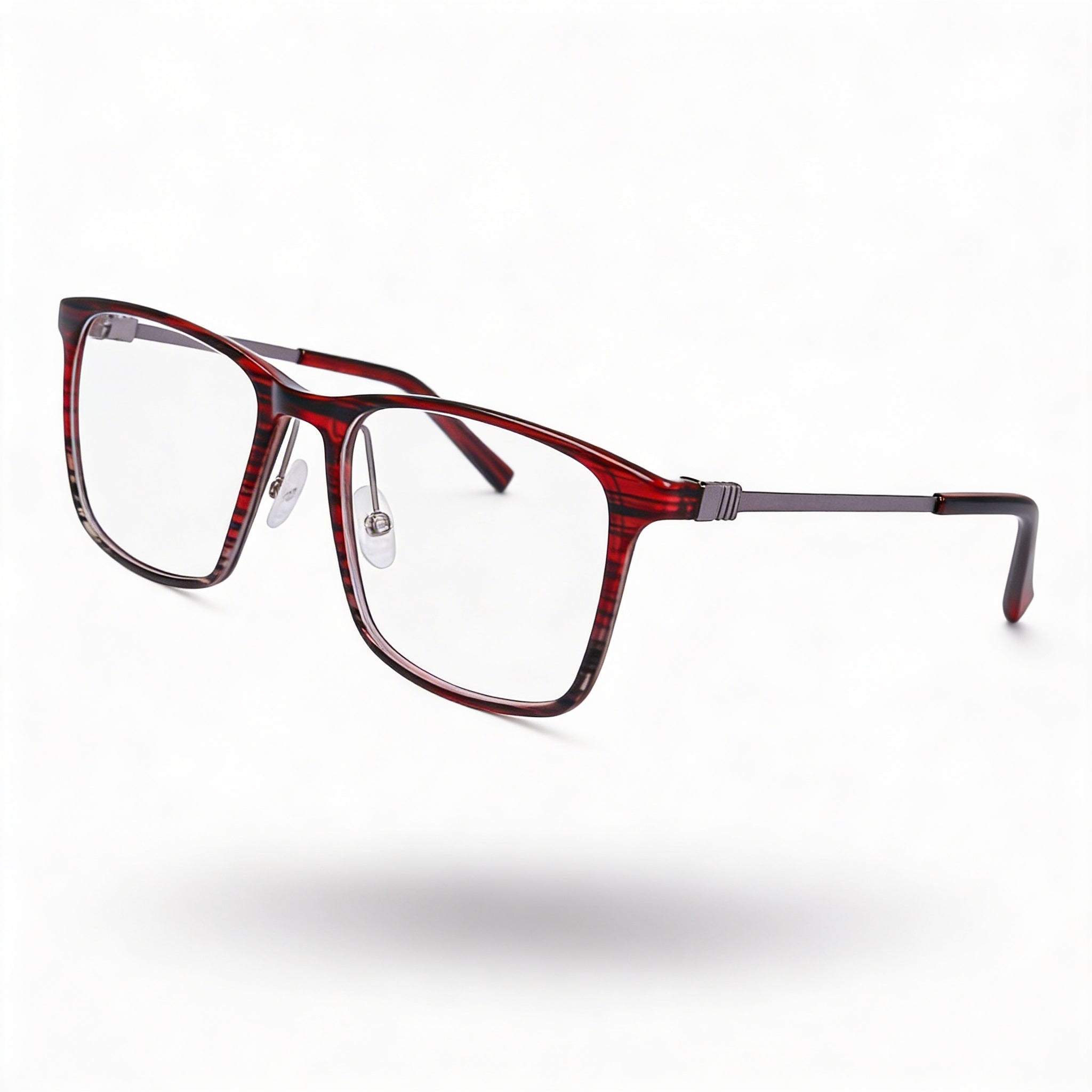 Flexon EP8011 Unisex Eyewear with Metal Frame and Lenses in Burgundy Grey , Size 53mm, Photo 2