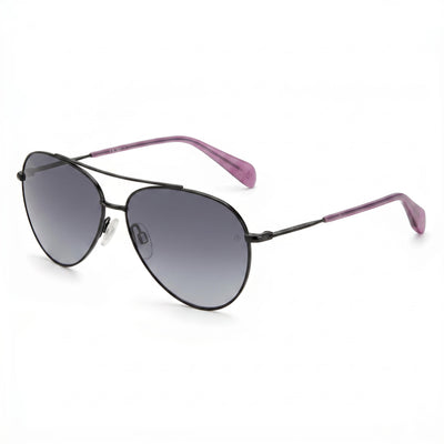 Rag & Bone Modern Women's Pilot Black Alloy Steel Frame Non-Polarized Polycarbonate Sunglasses 58mm
