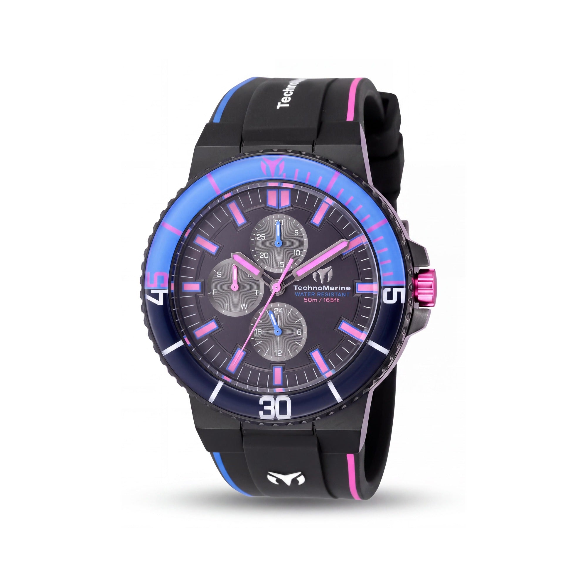 TechnoMarine TM-525035 Racing Legends Men's Quartz Watch with Black Stainless Steel Case and Black Gunmetal Dial, 43mm, Photo 1