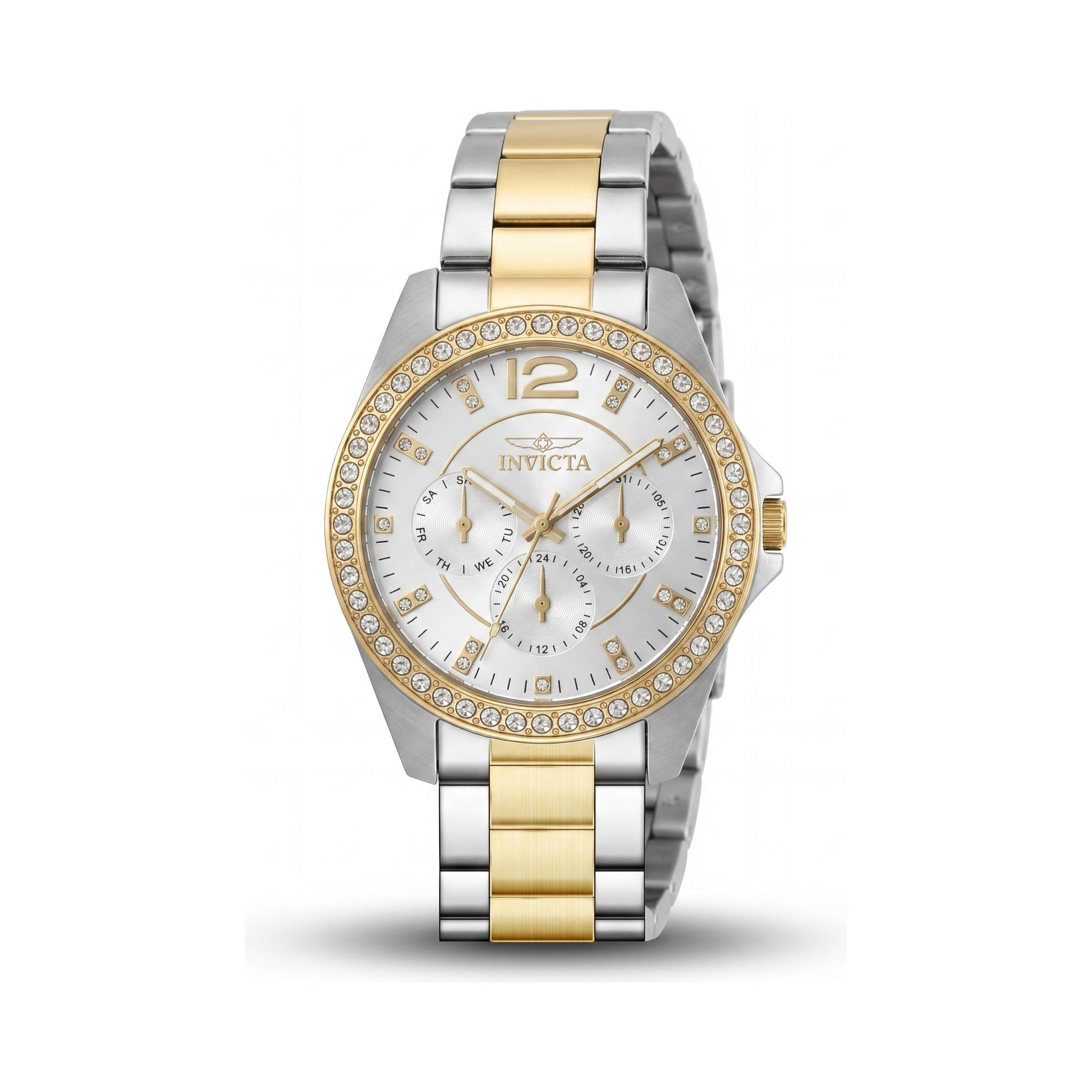 Invicta Angel 50110 Reloj de Pulsera de Cuarzo de Acero Inoxidable Plateado para Mujer 38 mm Resistente al Agua 5 ATM, Photo 1
