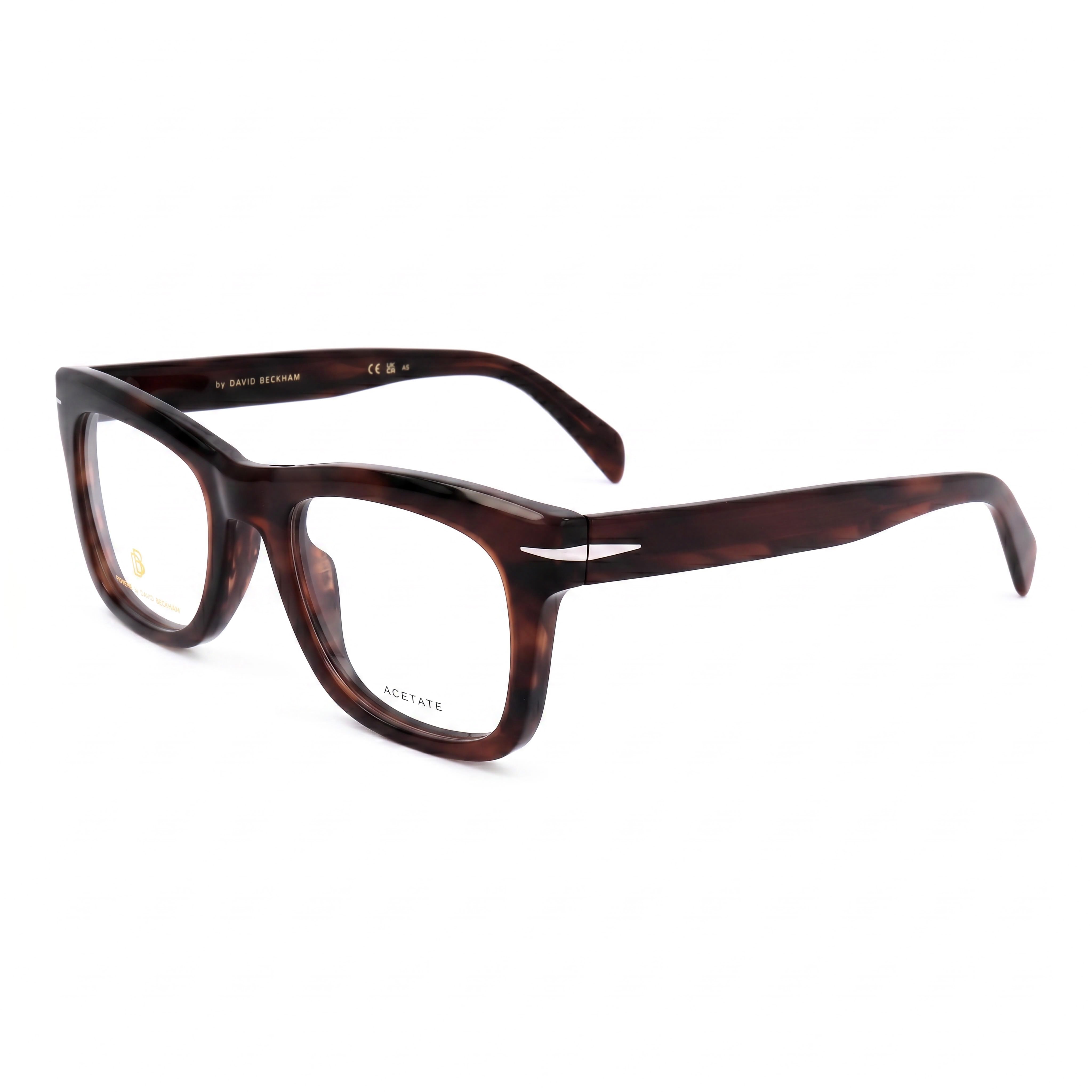 Gafas David Beckham DB 7105 para hombre, estilo casual, sin polarizar, con montura de plástico y lentes de policarbonato, color cuerno marrón, 51 mm, Photo 1