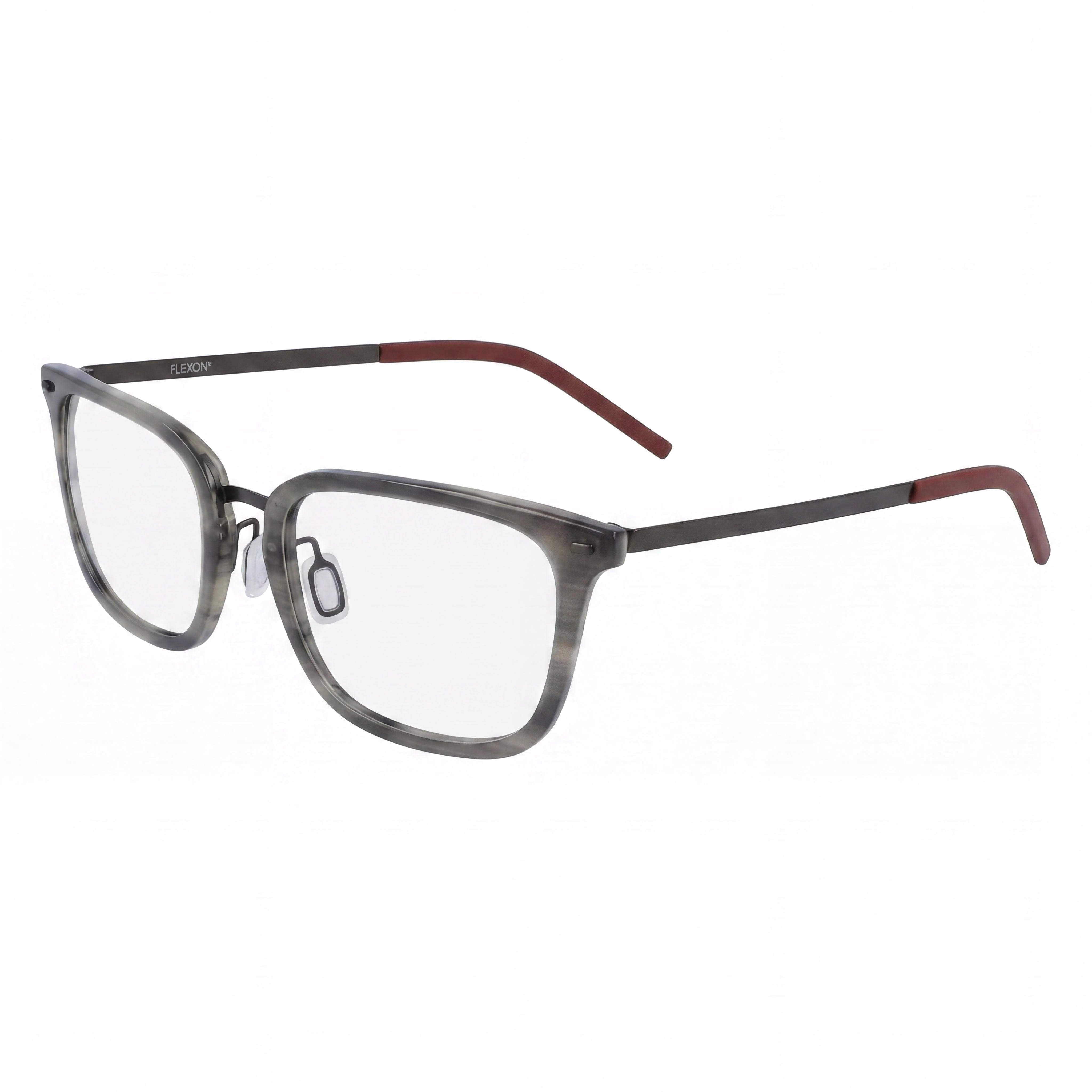 Flexon B2020 Unisex Sunglasses with Lenses and Metal Frame, Grey Horn Color, Size 55mm Lens, Photo 1