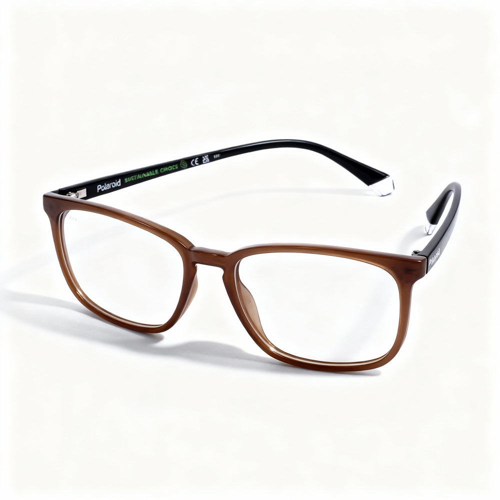 Gafas deportivas Polaroid PLD D488 para hombre, montura completa de plástico, color marrón y negro, 56-17-145