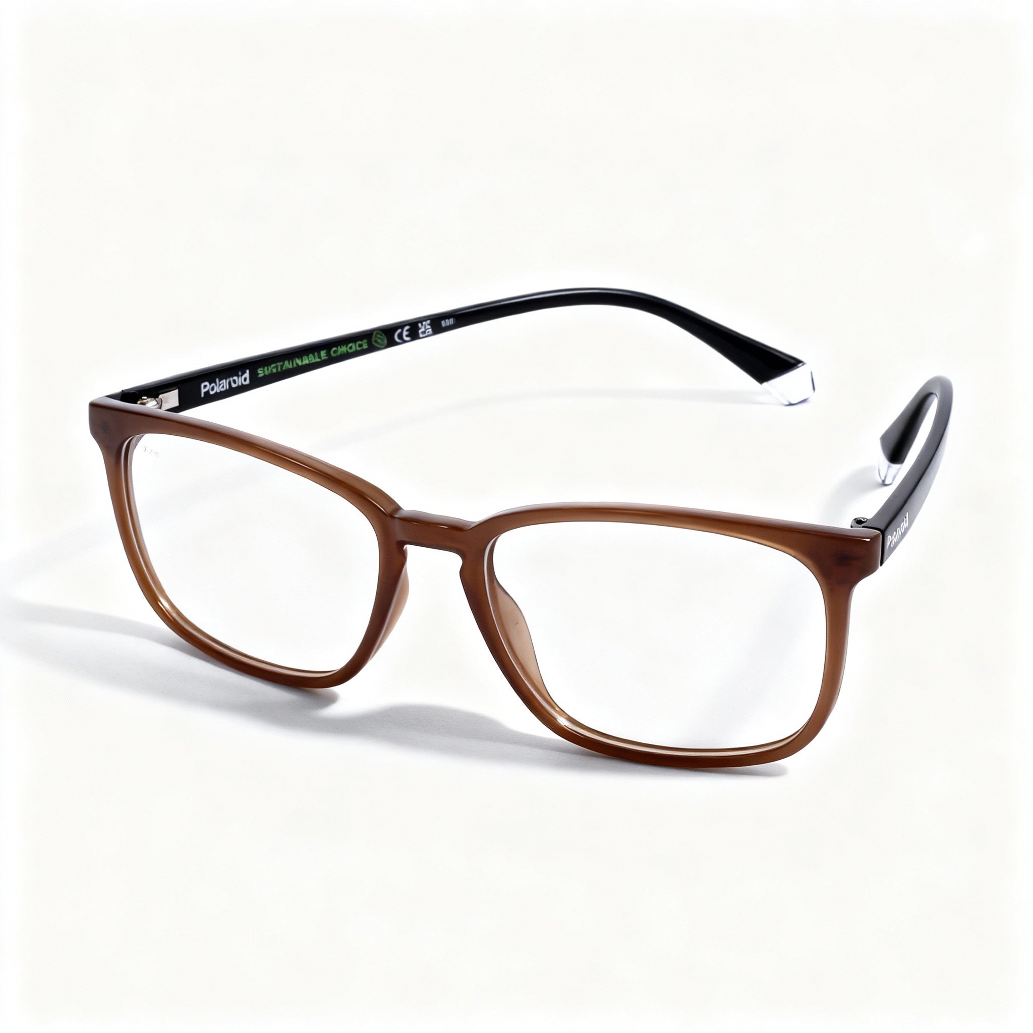 Polaroid PLD D488 Men’s Sport Full-Rim Plastic Eyeglasses, Brown Black Frame, 56-17-145