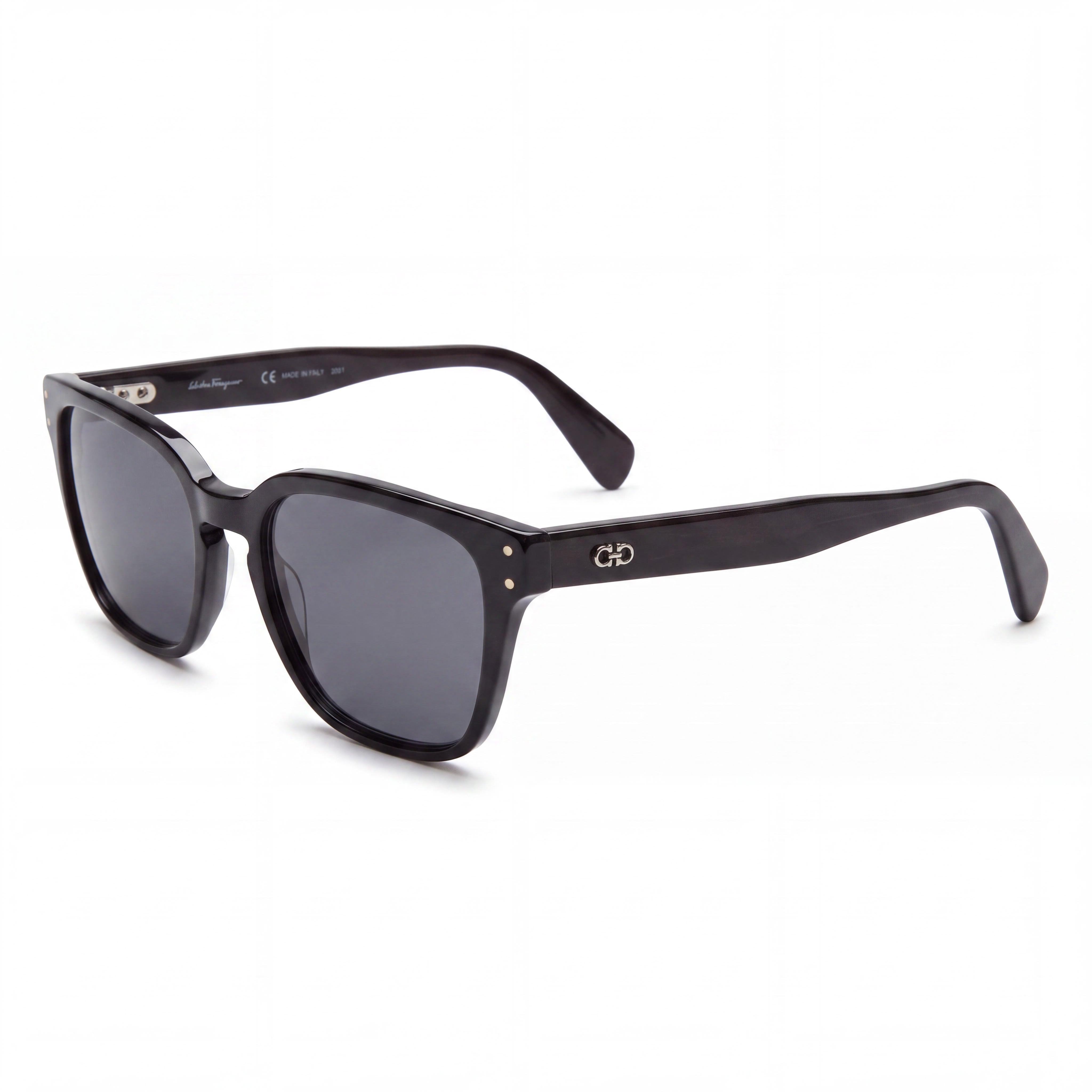 Salvatore Ferragamo SF1040S Unisex Casual Black Alloy Steel UV Protection Sunglasses 55mm, Photo 1
