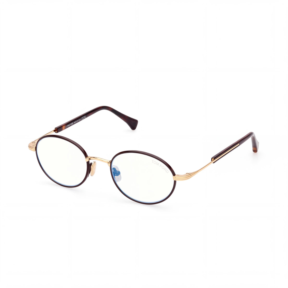 Montura óptica Tom Ford unisex brillante marrón oscuro negro, con un ancho de lente de 52mm, ancho de puente de 20mm y una longitud de patilla de 145mm., Photo 1