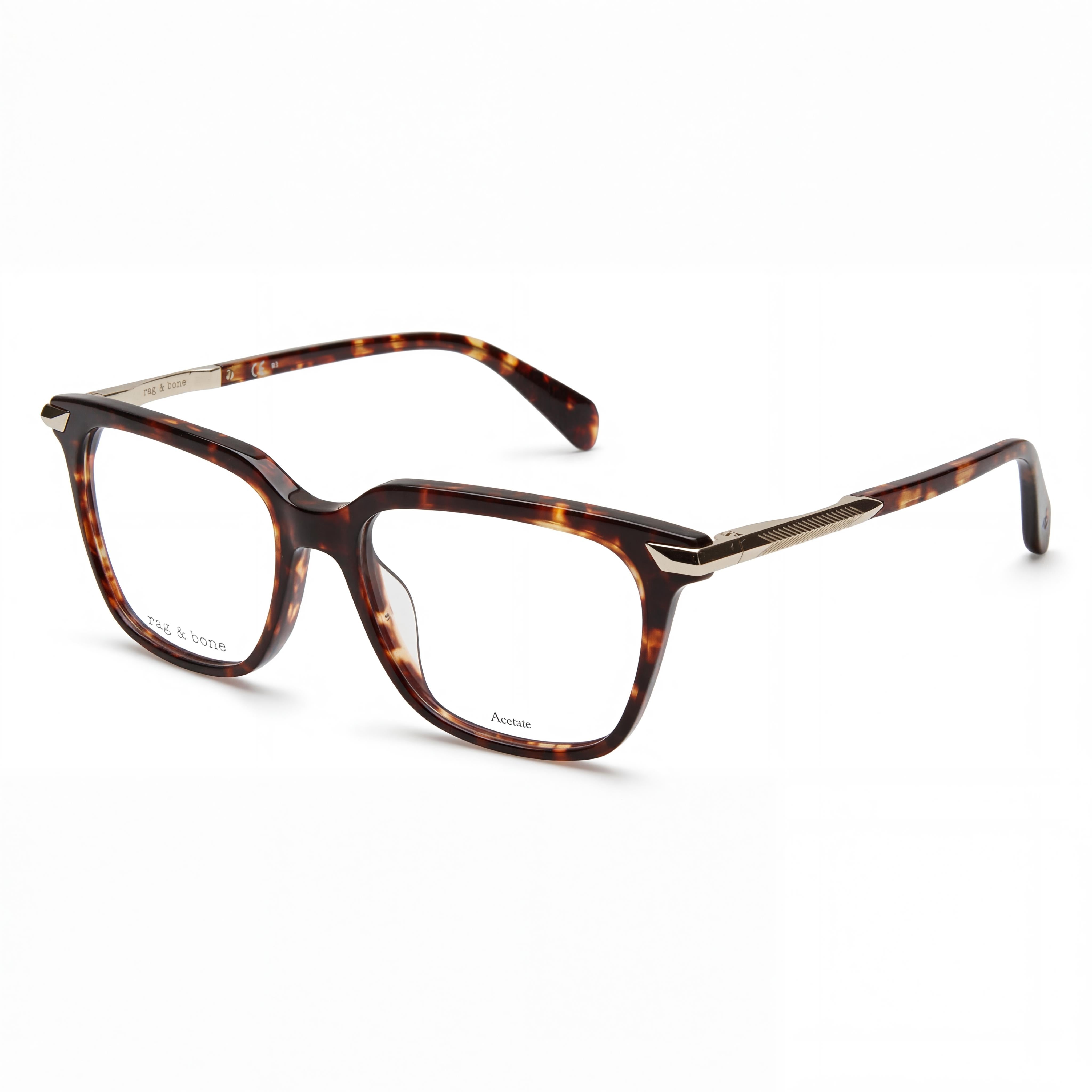 Rag & Bone Modern Men's Blueviolhorn Acetate Frame Sunglasses with Polycarbonate Lenses Lens Width 51mm, Photo 1