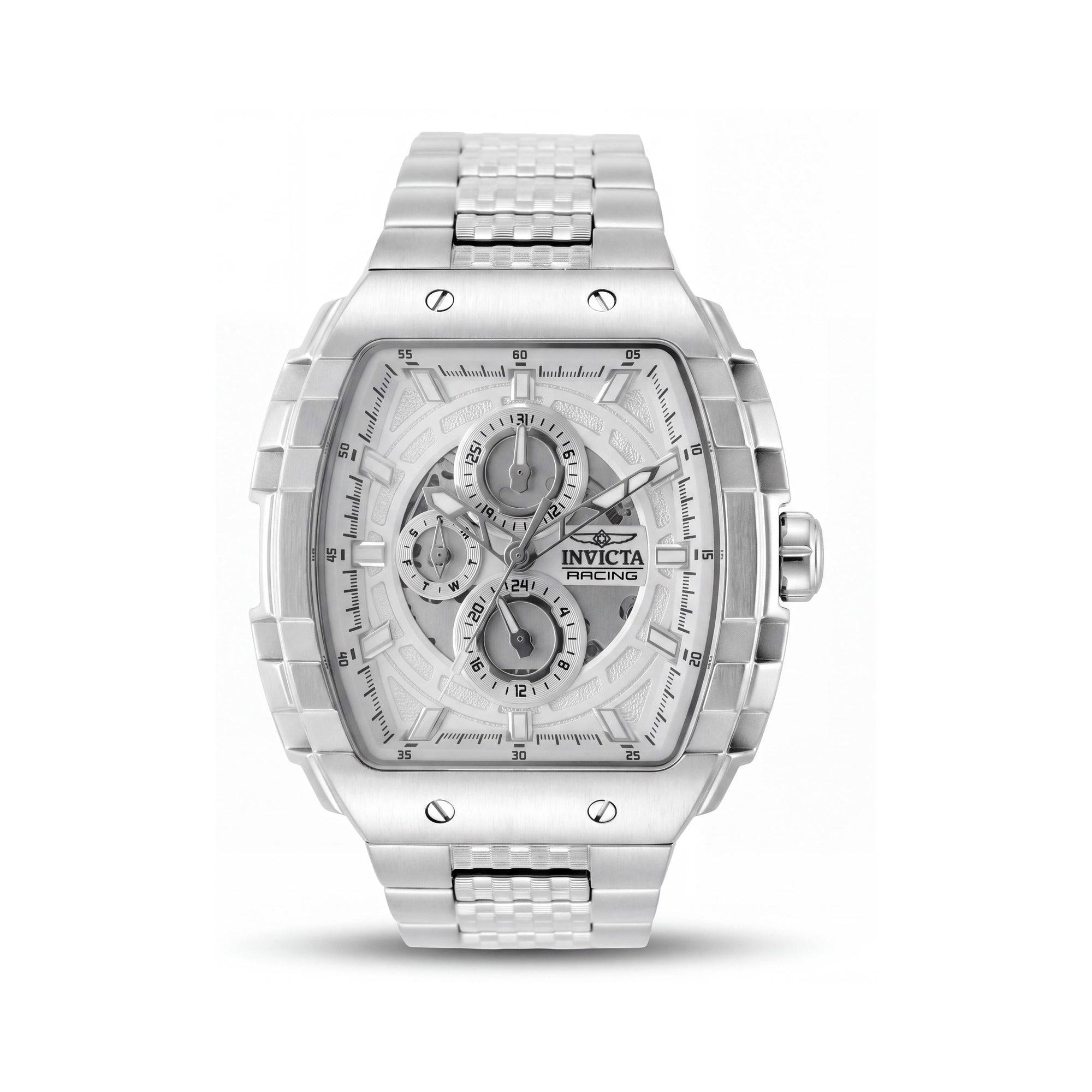 Invicta S1 Rally 50238 Reloj cronógrafo de cuarzo unisex con brazalete de acero inoxidable plateado 47 mm, Photo 1