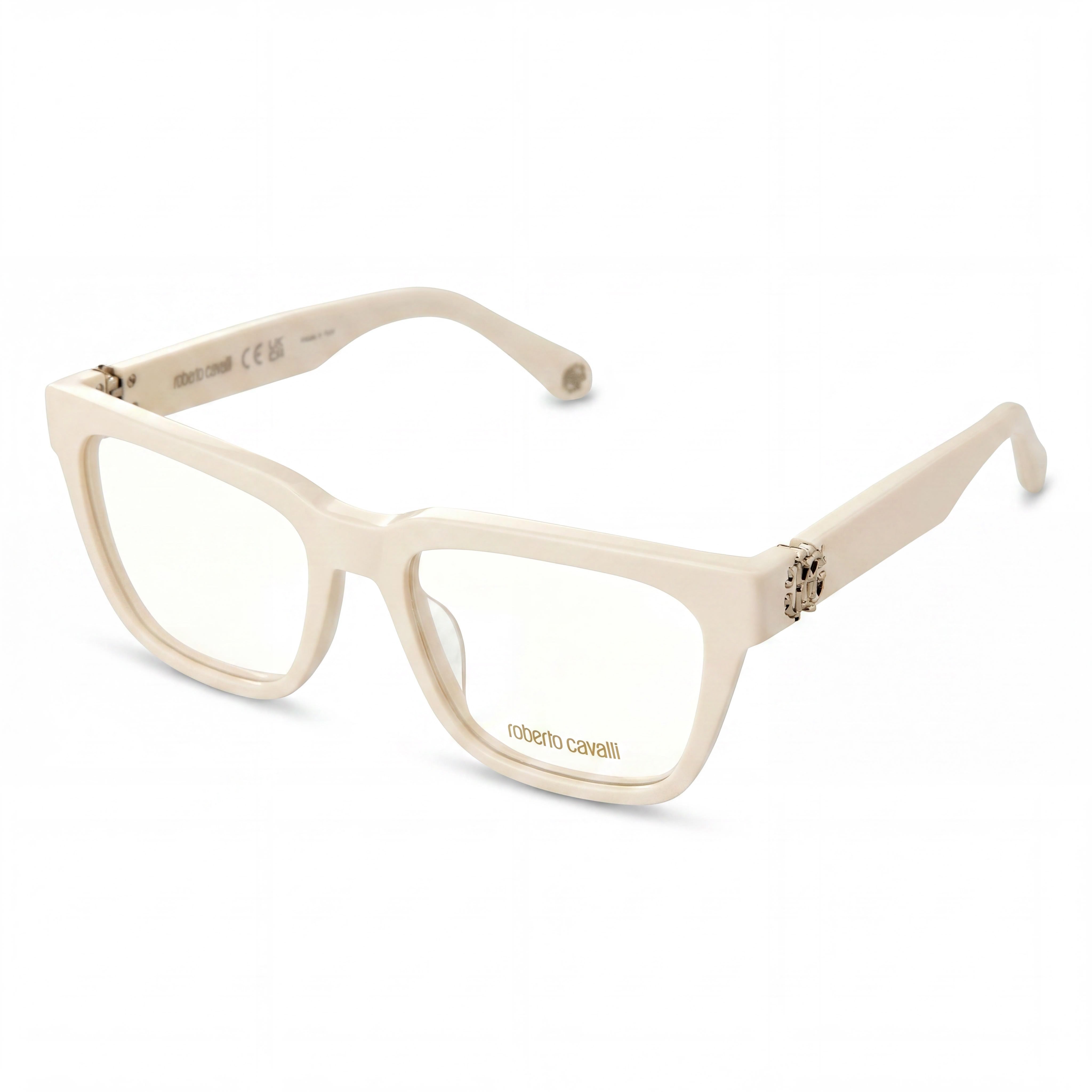 ROBERTO CAVALLI Modern Women's Acetate Sunglasses, Shiny Vintage Havana Frame, Bianco Neve Lucido Lenses, 54mm, Photo 1