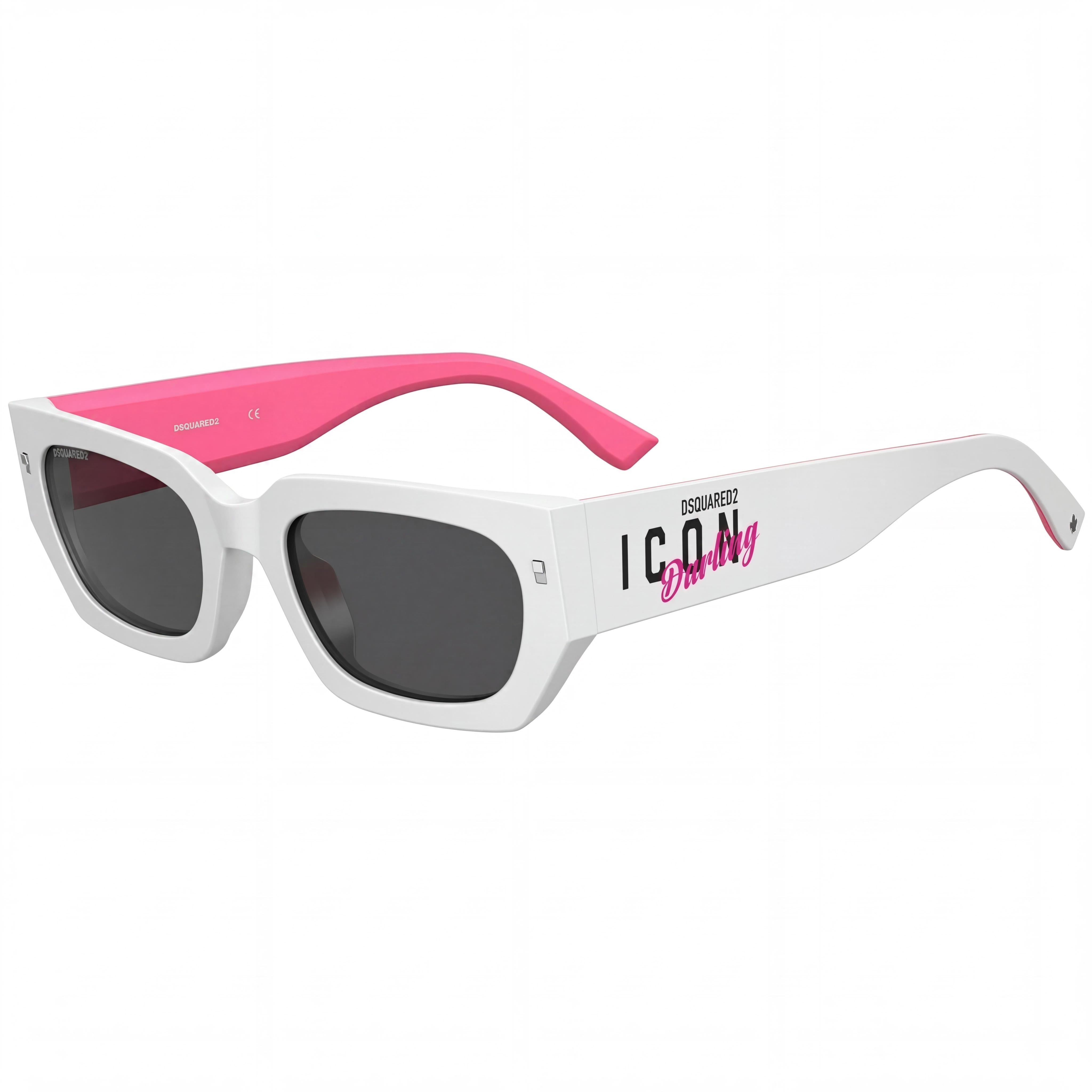 Gafas de sol Dsquared2 Casual de acetato para mujer, color blanco, fucsia y gris, lentes no polarizadas, 53-21-145 mm, Photo 1