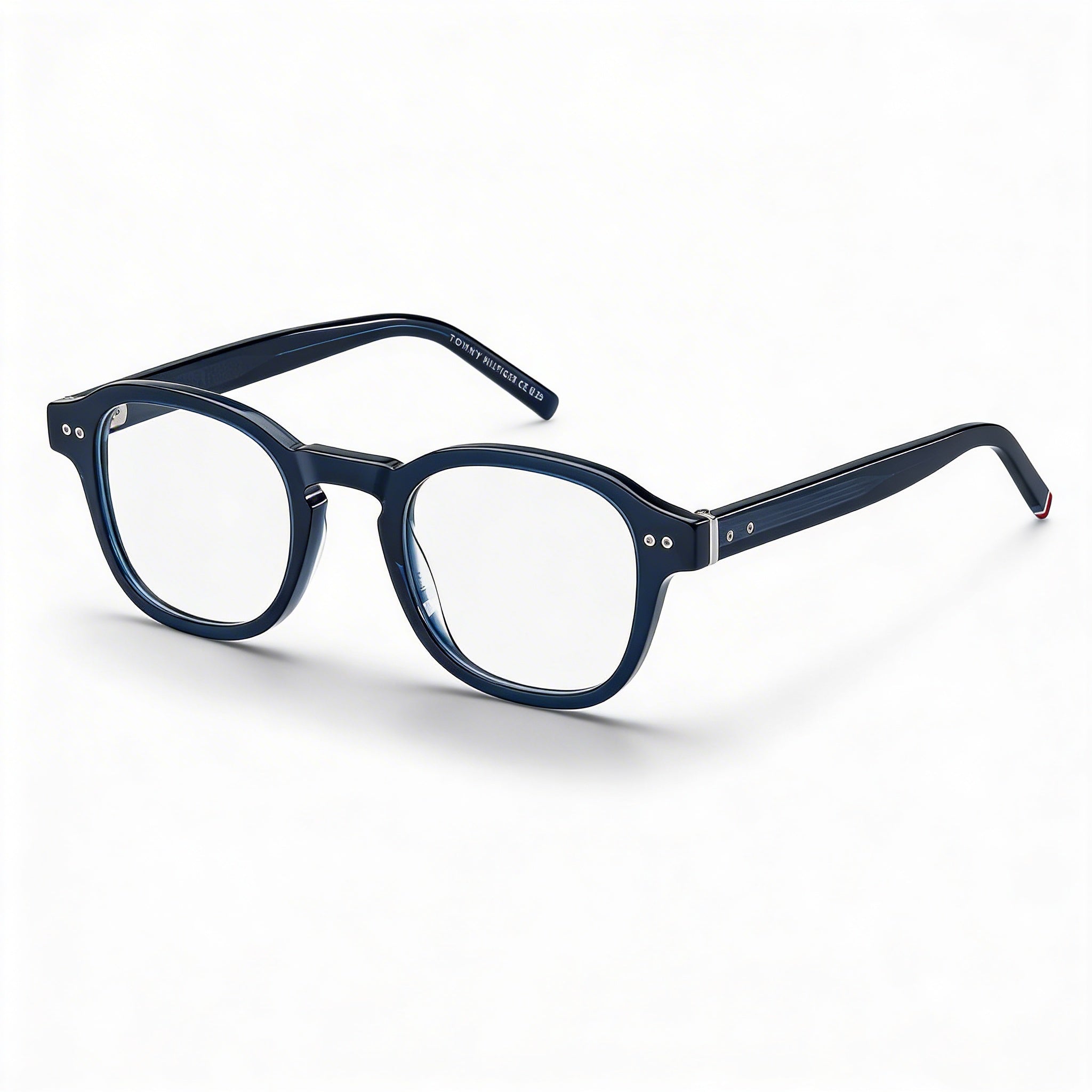 Tommy Hilfiger Th 2033 Modern Unisex ECO ACETATE Blue Palladium Frame Blue Lenses Eyeglasses 48, Photo 1