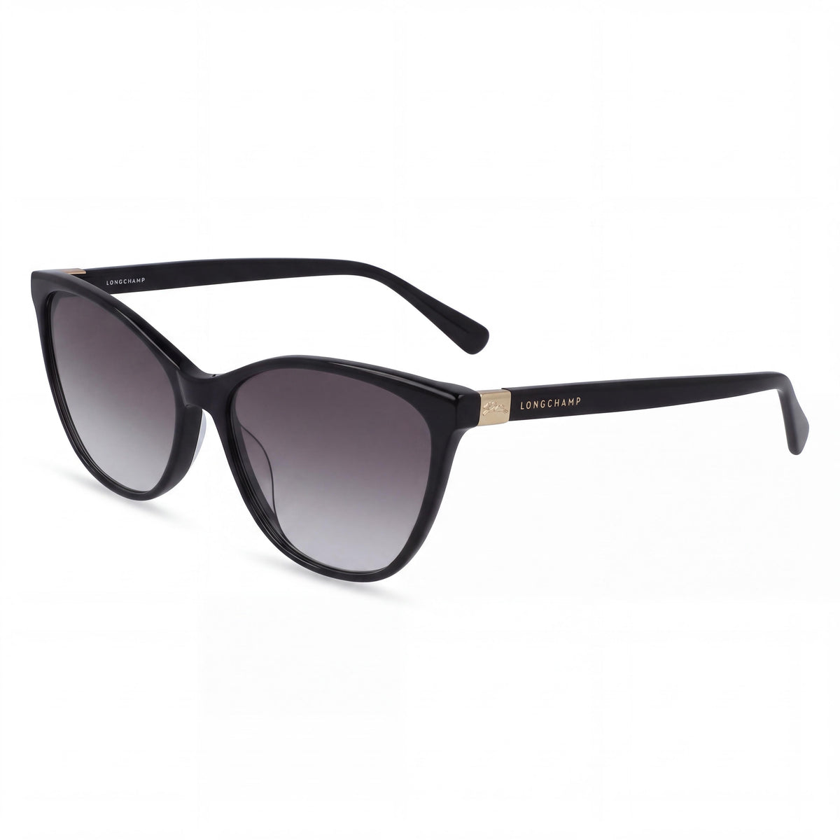 Longchamp LO659S Women's Cat Eye Black Plastic Grey Gradient UV Protection Sunglasses 57mm, Photo 1