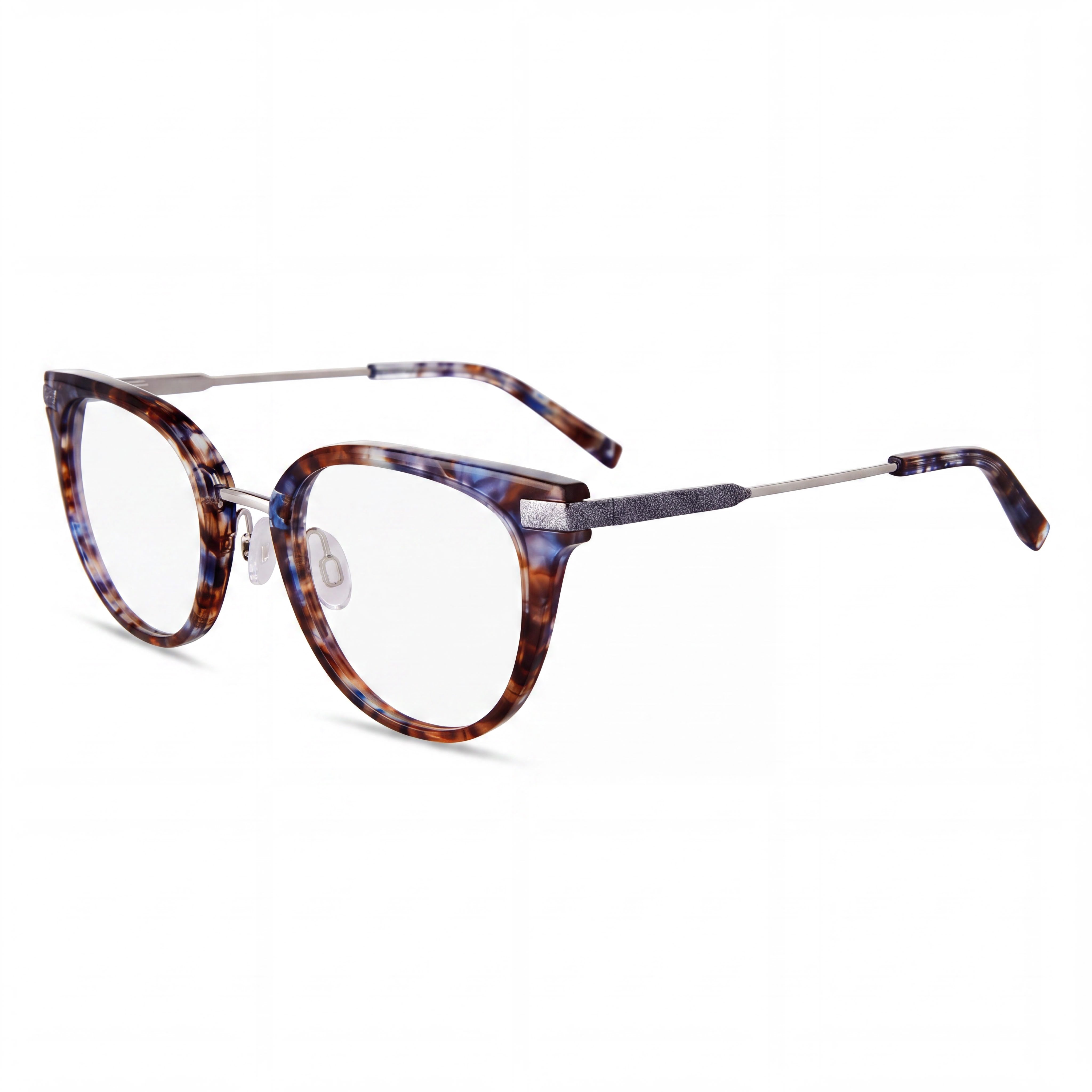 Jones New York Vjon789 Women's Blue Havana Plastic Eyeglasses with Polycarbonate Lenses 50-22-140, Photo 1