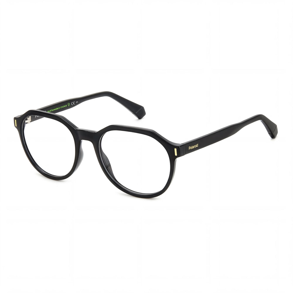 Gafas de sol Polaroid Modern Unisex con montura de poliamida negra, lentes de policarbonato no polarizadas 52-19-140