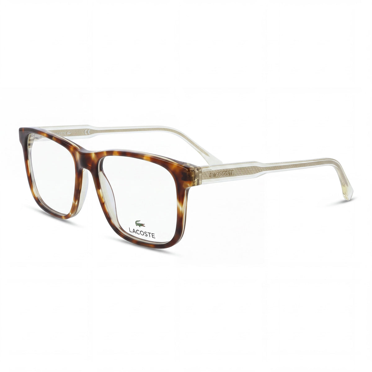 Lacoste L2852 218 Unisex Rectangular Acetate Blonde Havana Prescription Ready Optical Frames 53-16-145, Photo 1