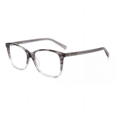 Gafas de vista Missoni MMI 0010 para mujer, cuadradas, de acetato gris con lentes de 54 mm, puente de 16 mm y patillas de 140 mm.