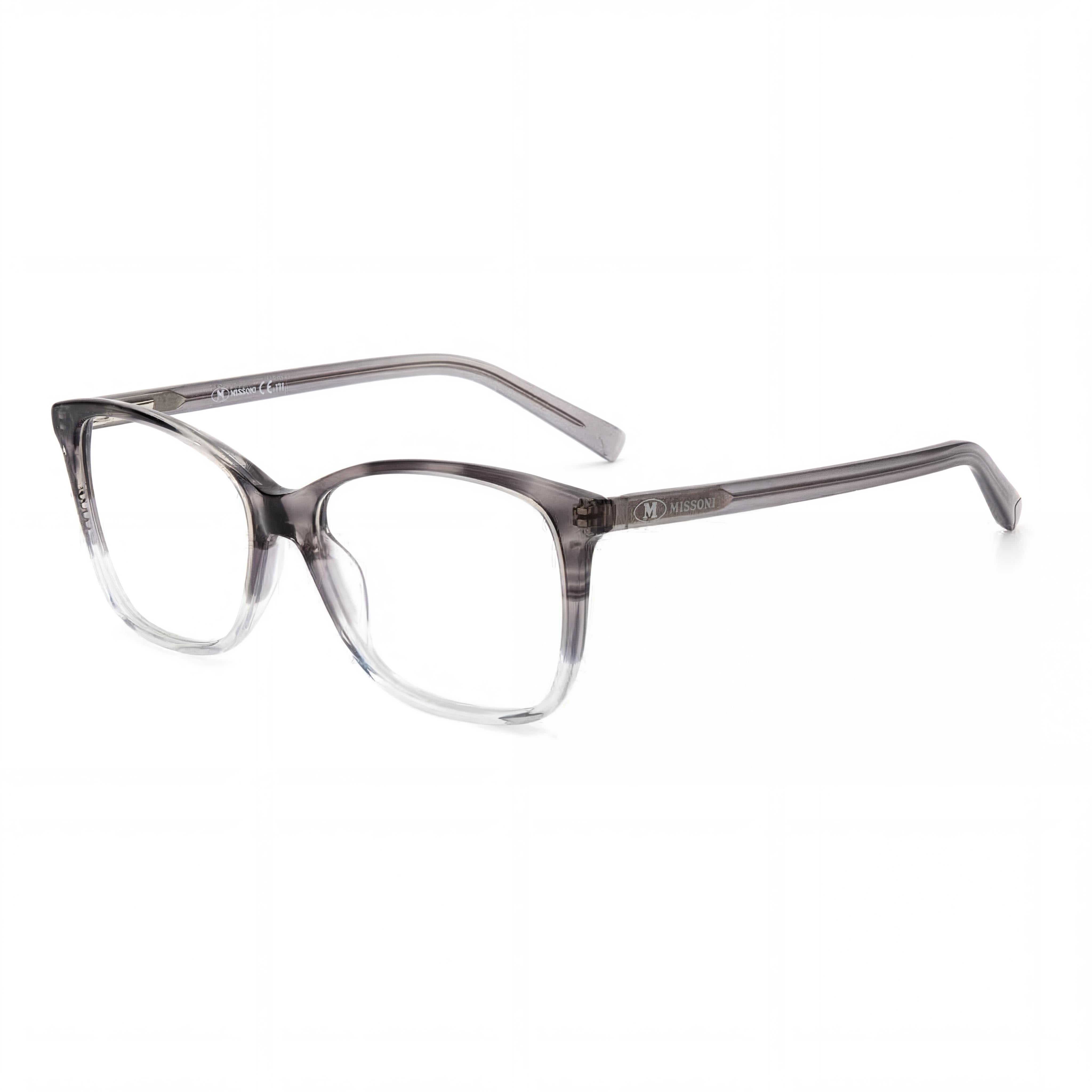 Gafas de vista Missoni MMI 0010 para mujer, cuadradas, de acetato gris con lentes de 54 mm, puente de 16 mm y patillas de 140 mm., Photo 1