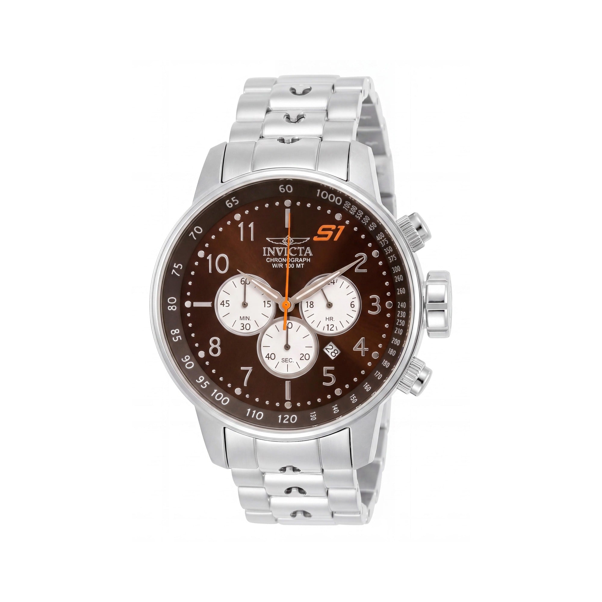 Invicta S1 Rally 23081 Men's Quartz Chronograph Watch, Stainless Steel, Brown Dial, 49mm, 100m Water Resistant, Photo 1