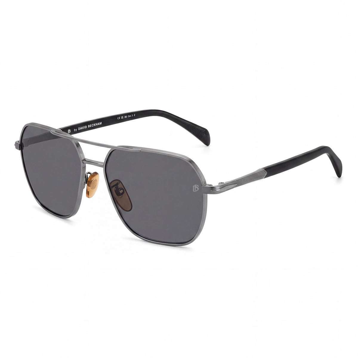 David Beckham Db 1128/G/S Unisex Metal Dark Ruthenium Black Frame Grey Non-Polarized UV 400 Sunglasses 59mm, Photo 1