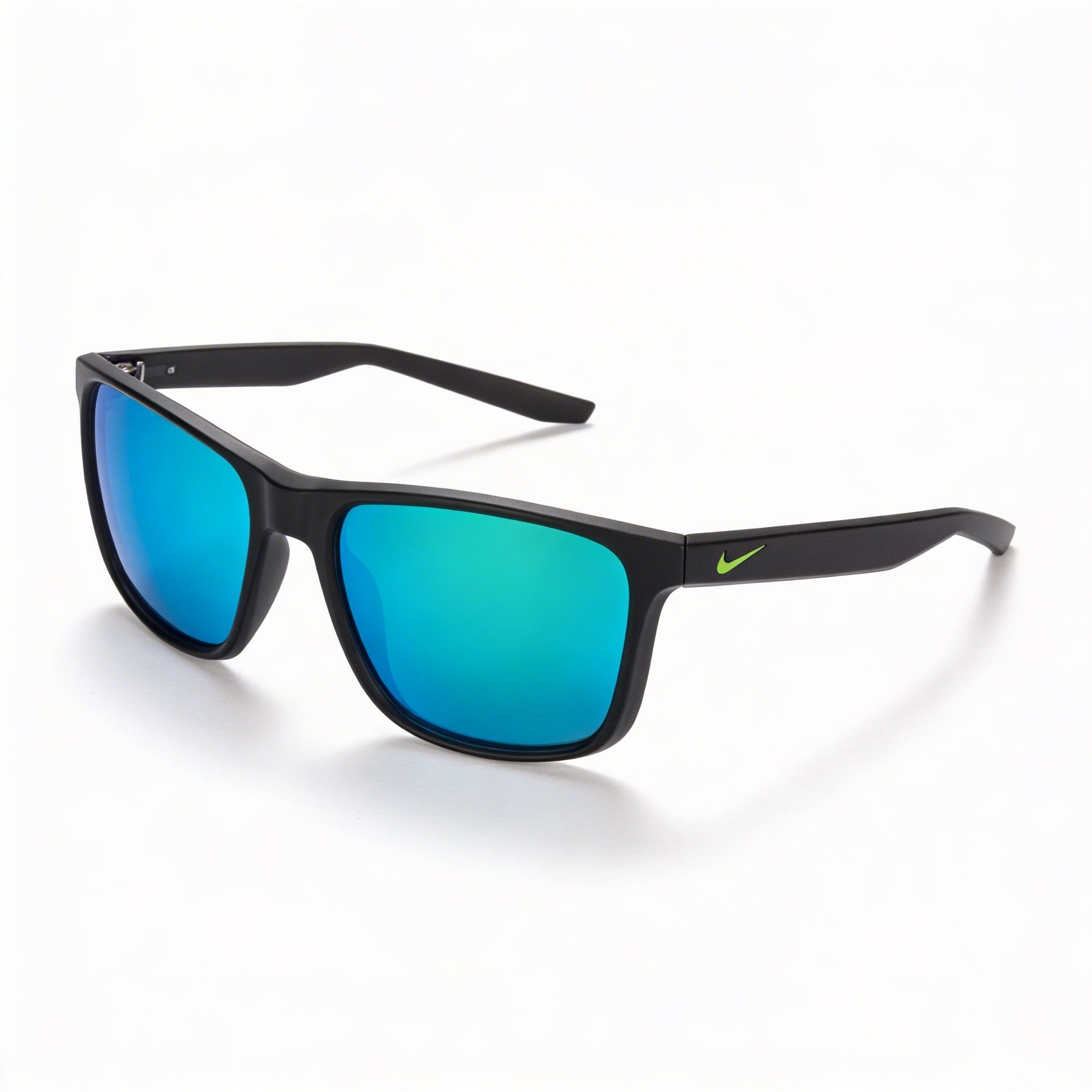 Nike Wayfarers Unisex Grey with Green Mirror Frame & Lenses Plastic Sunglasses 57-19-145 UV Protection, Photo 1