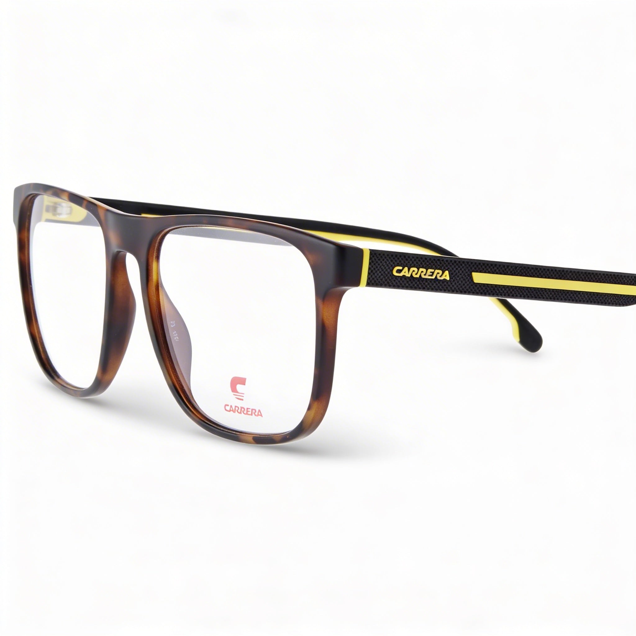 Carrera Men's Rectangular Optical Frames, Polarized, Matte Havana Polyamide, 55-17-145, Photo 1