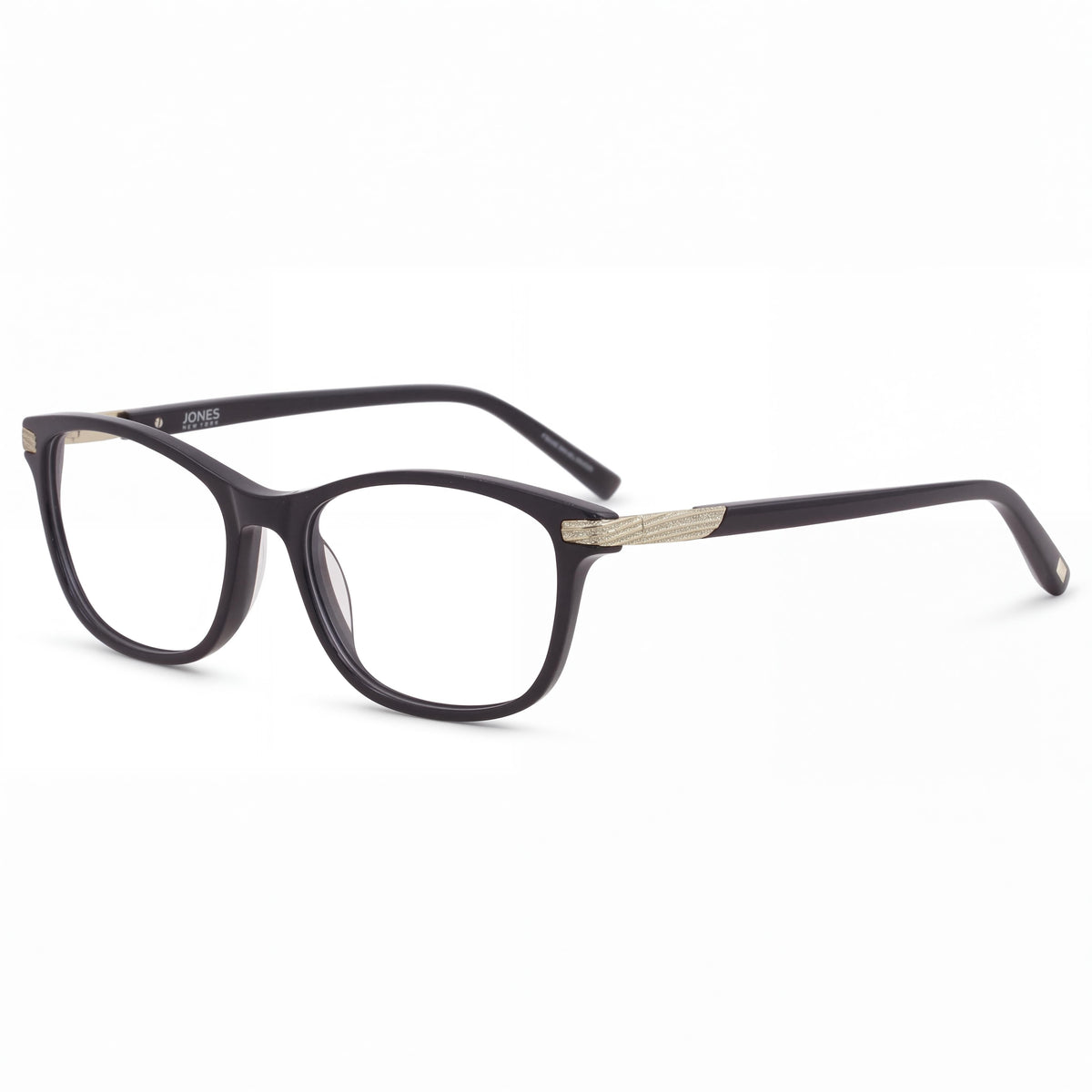 Jones New York J768 Men’s Black Plastic Frame Clear Non- Polycarbonate Eyeglasses 53-17-135mm, Photo 1