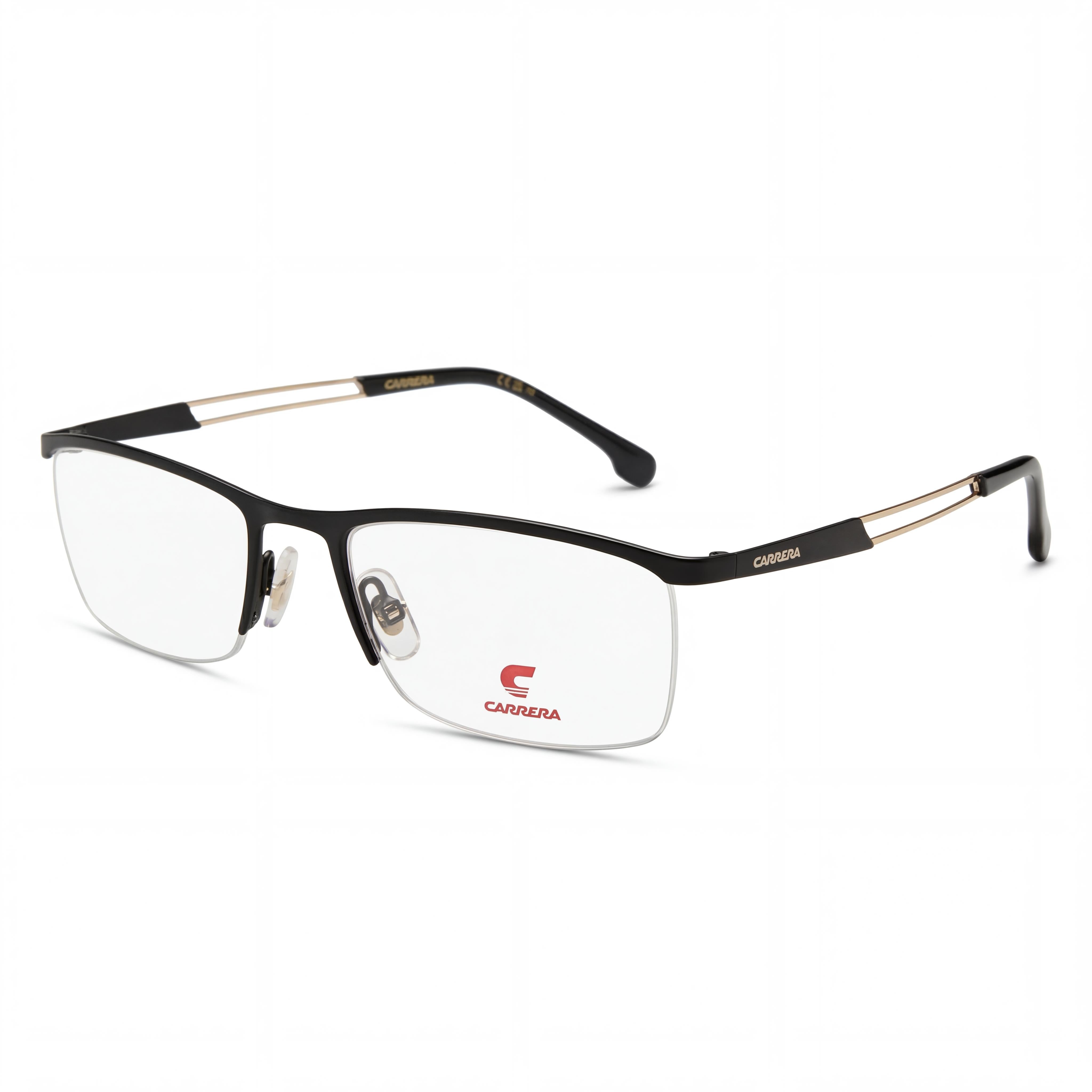 Carrera 8901 Unisex Alloy Steel Frame Eyewear in Matte Black Gold with Non-Polarized Lenses 54mm, Photo 1