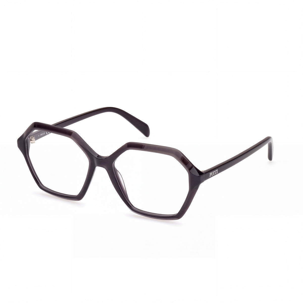 Emilio Pucci Moderno Women's Acetate Frame Eyeglasses in Shiny Black with 54mm Lens Width, Photo 1