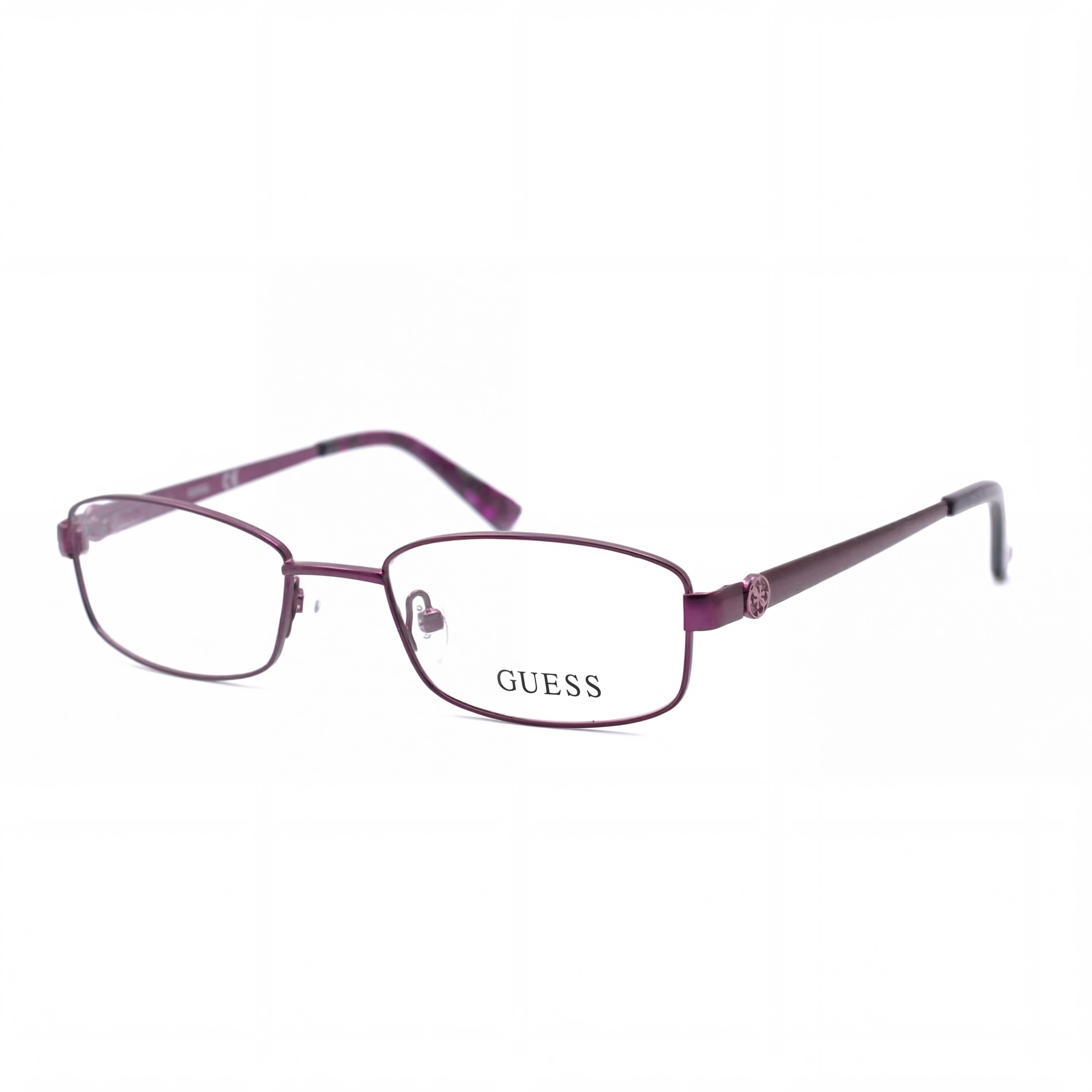Gafas de vista Guess Gu2524 para mujer con montura metálica en violeta mate y lentes de policarbonato transparente, talla 49-18-135 mm, Photo 1