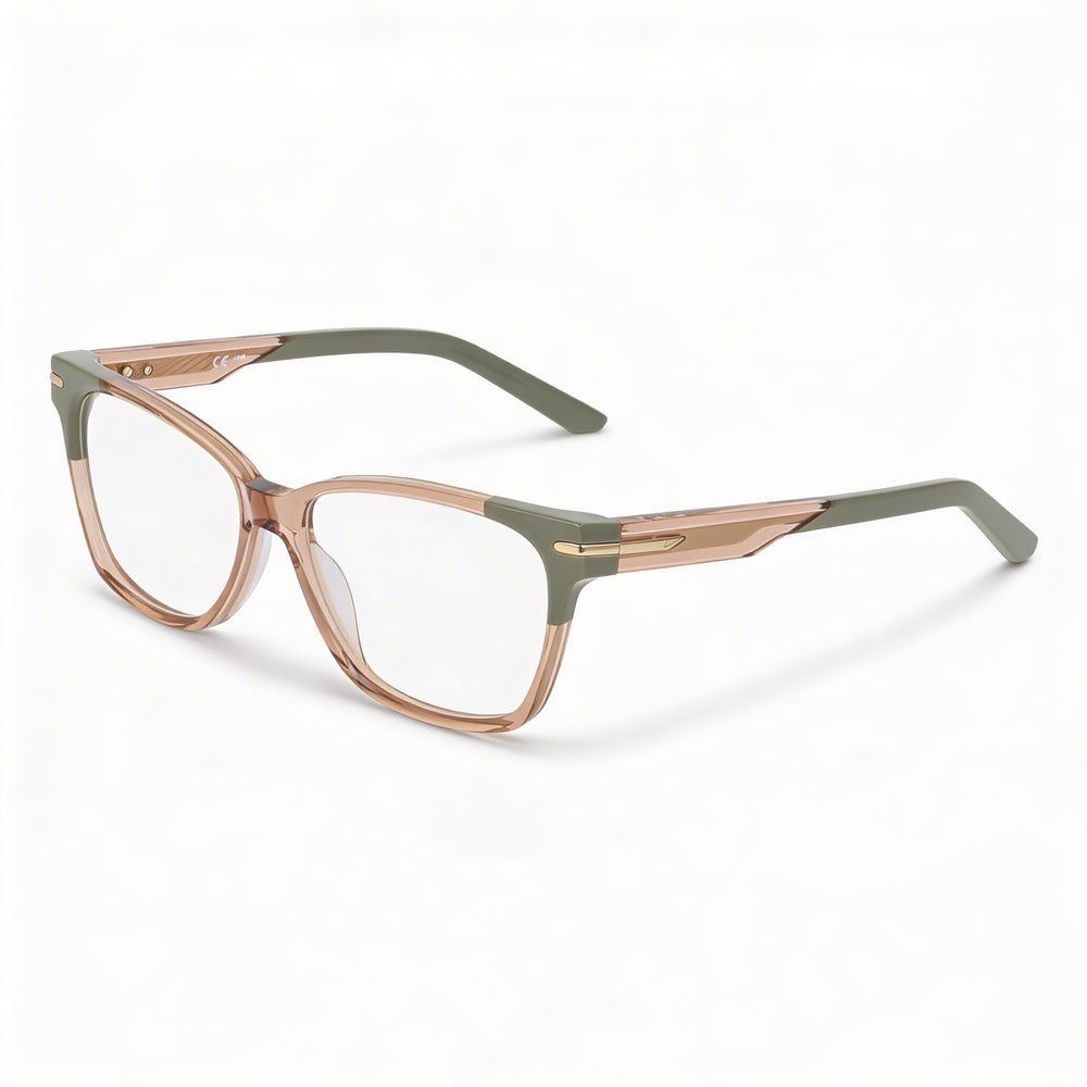 Gafas Nike 7179 de metal para mujer con montura color salvia arena y lentes transparentes sin polarizar, 53-16-140