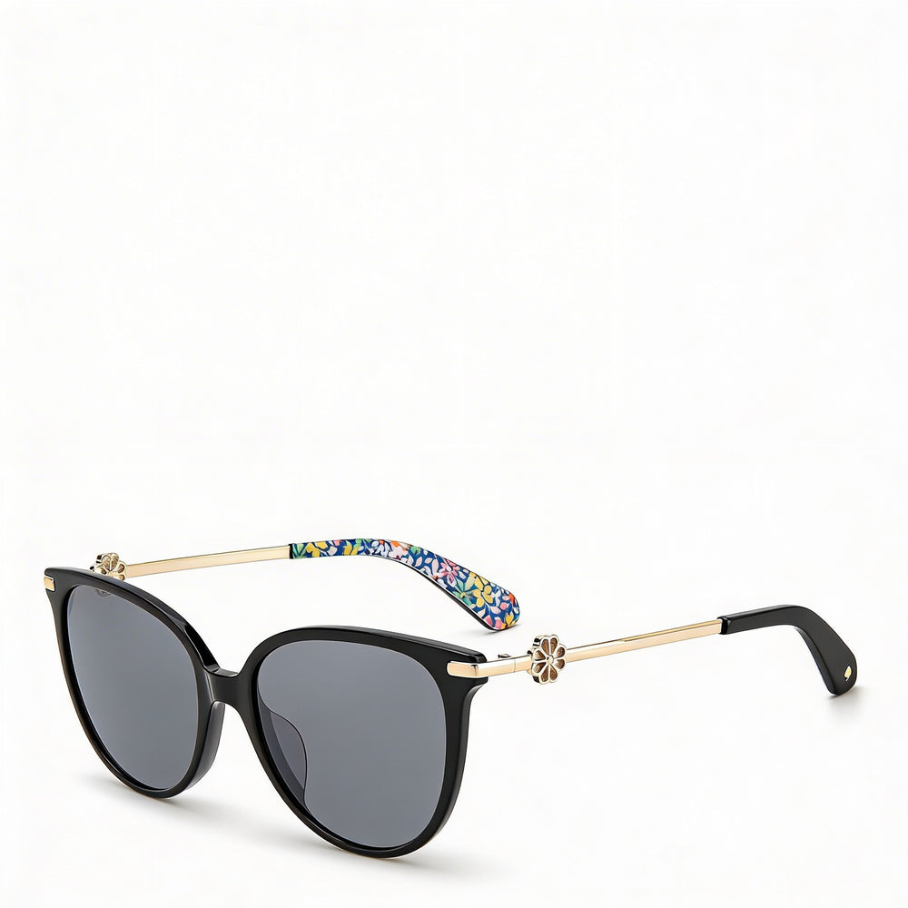 Kate Spade New York Fashionable Classic Women's Plastic Frame UV Protection Sunglasses Black Gray 60mm